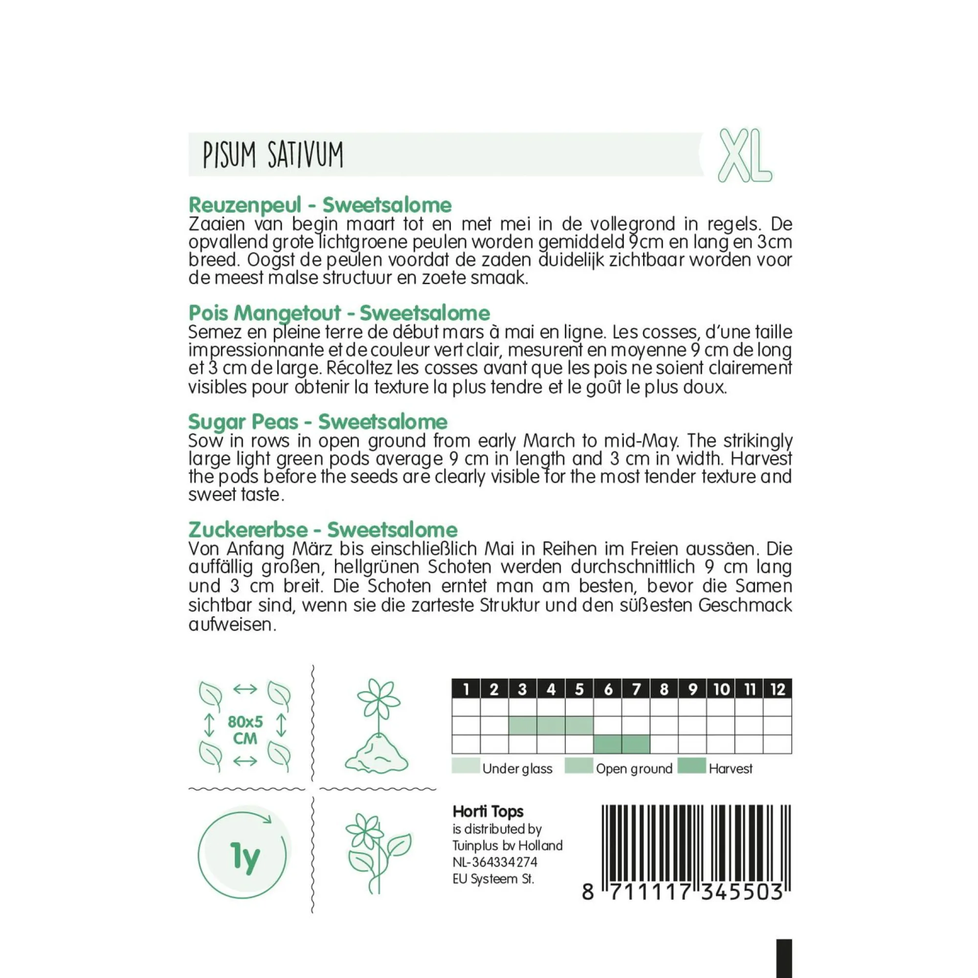 Horti Tops Moestuin>Reuzenpeul Sweetsalome
