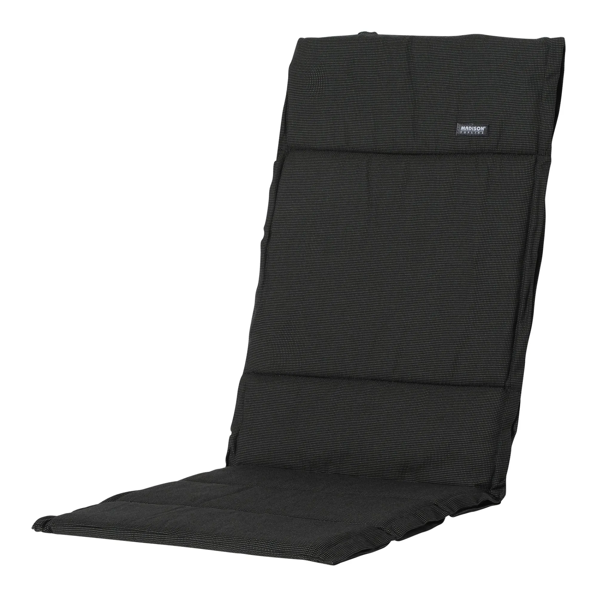 Madison Tuinkussens>Rib black luxe fiber kussen 123x50