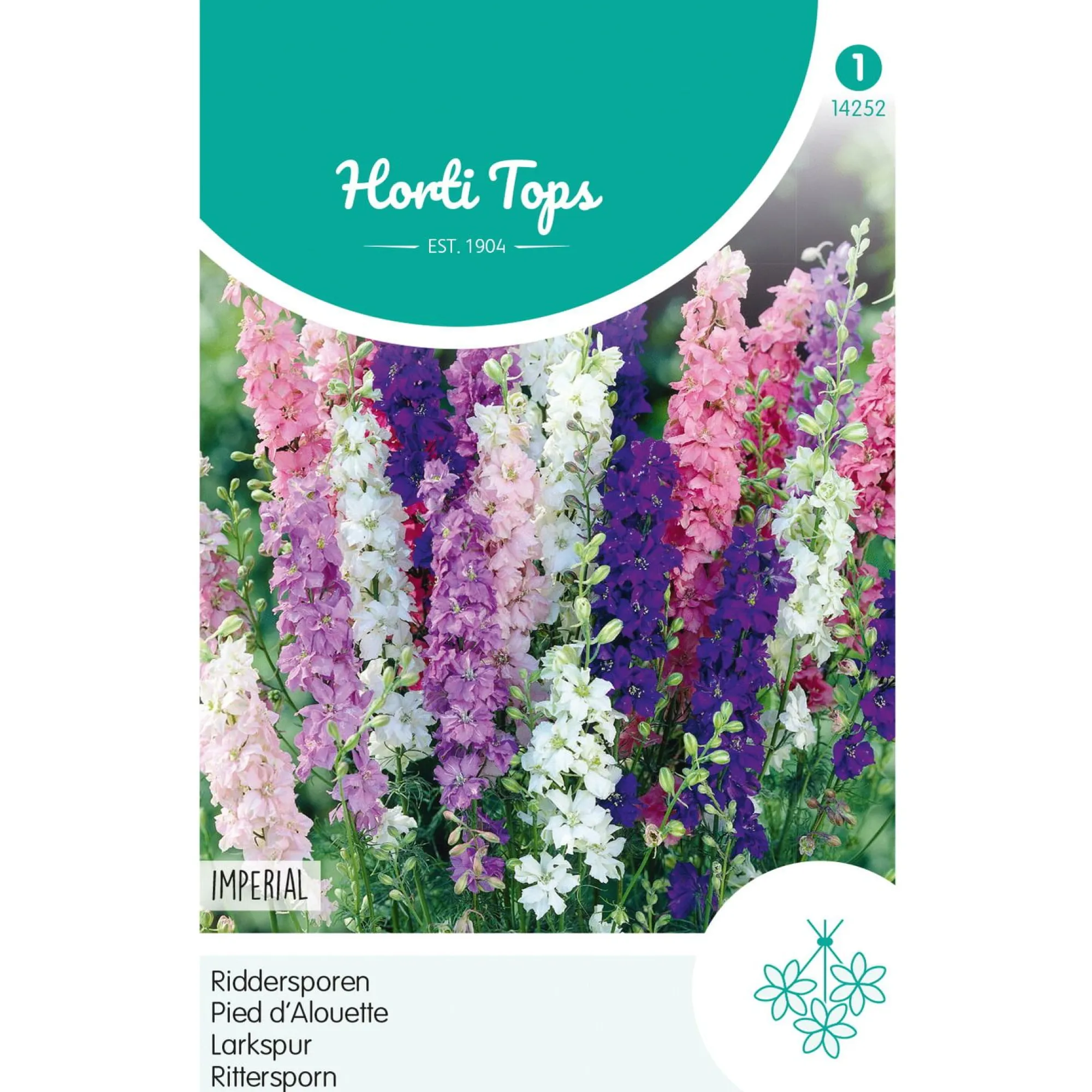 Horti Tops Moestuin>Ridderspoor Imperial Mix