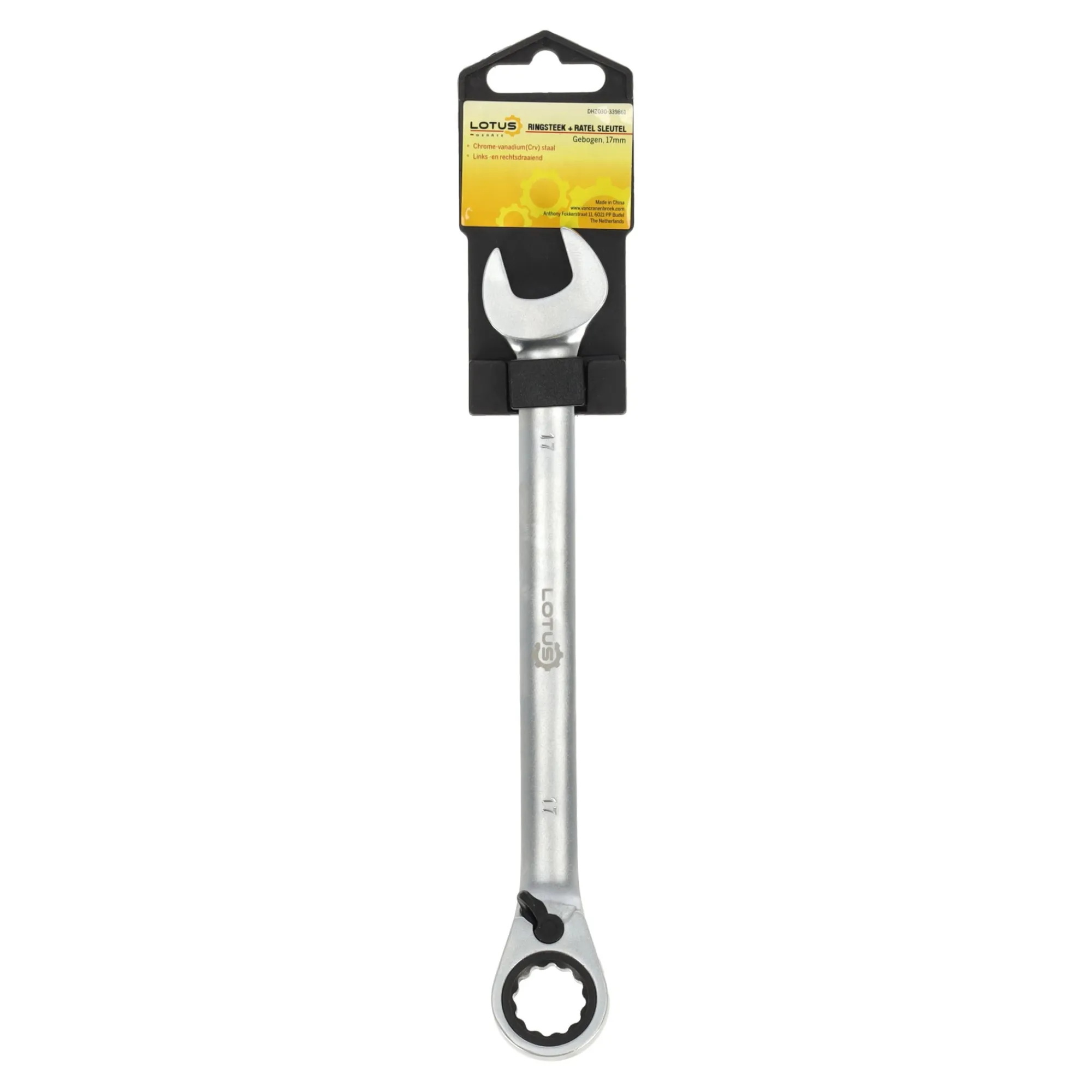 Lotus Handgereedschap>Ringsteek+ratel sleutel gebogen 17mm
