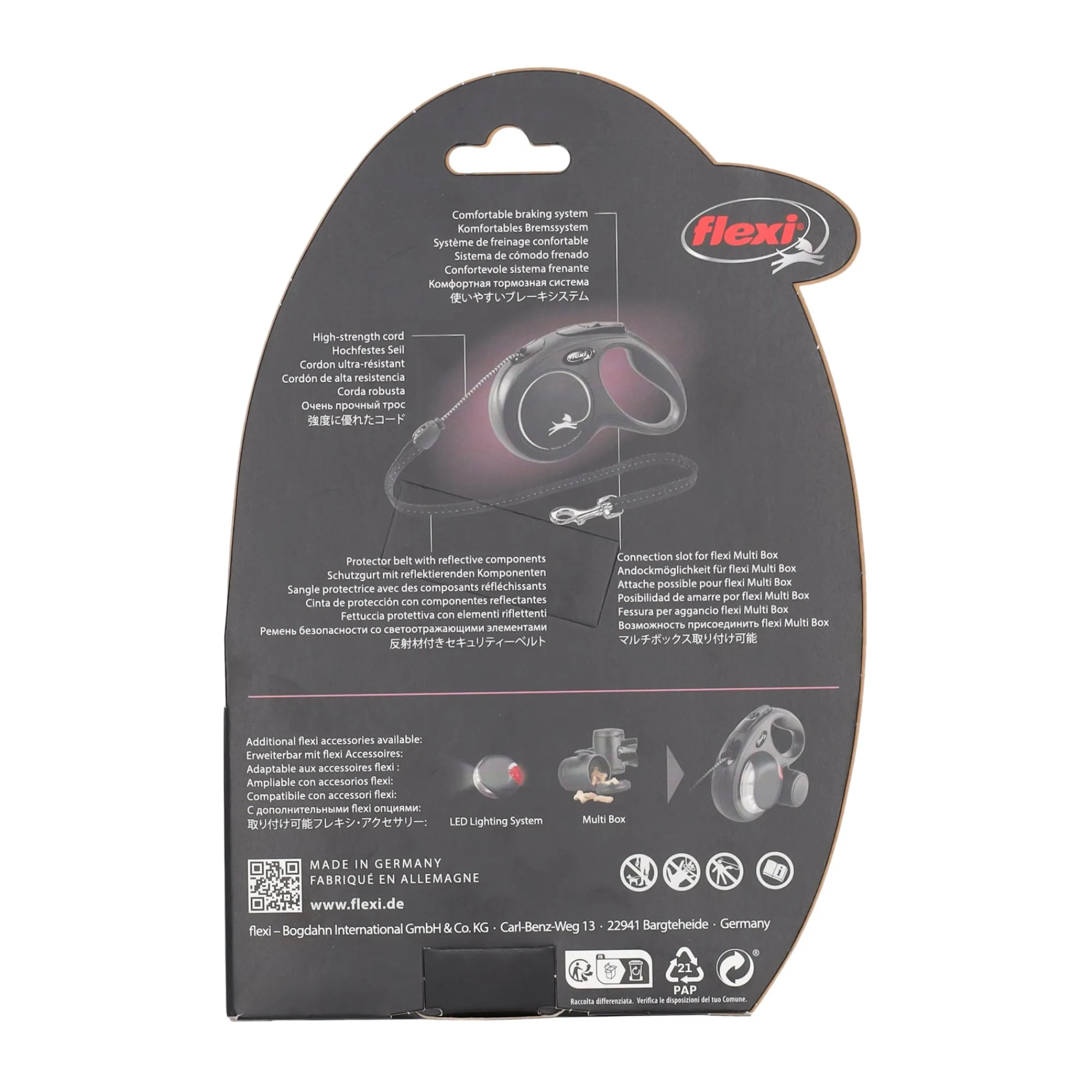 Flexi Hondenriem>Rollijn classic cord S 5m zwart