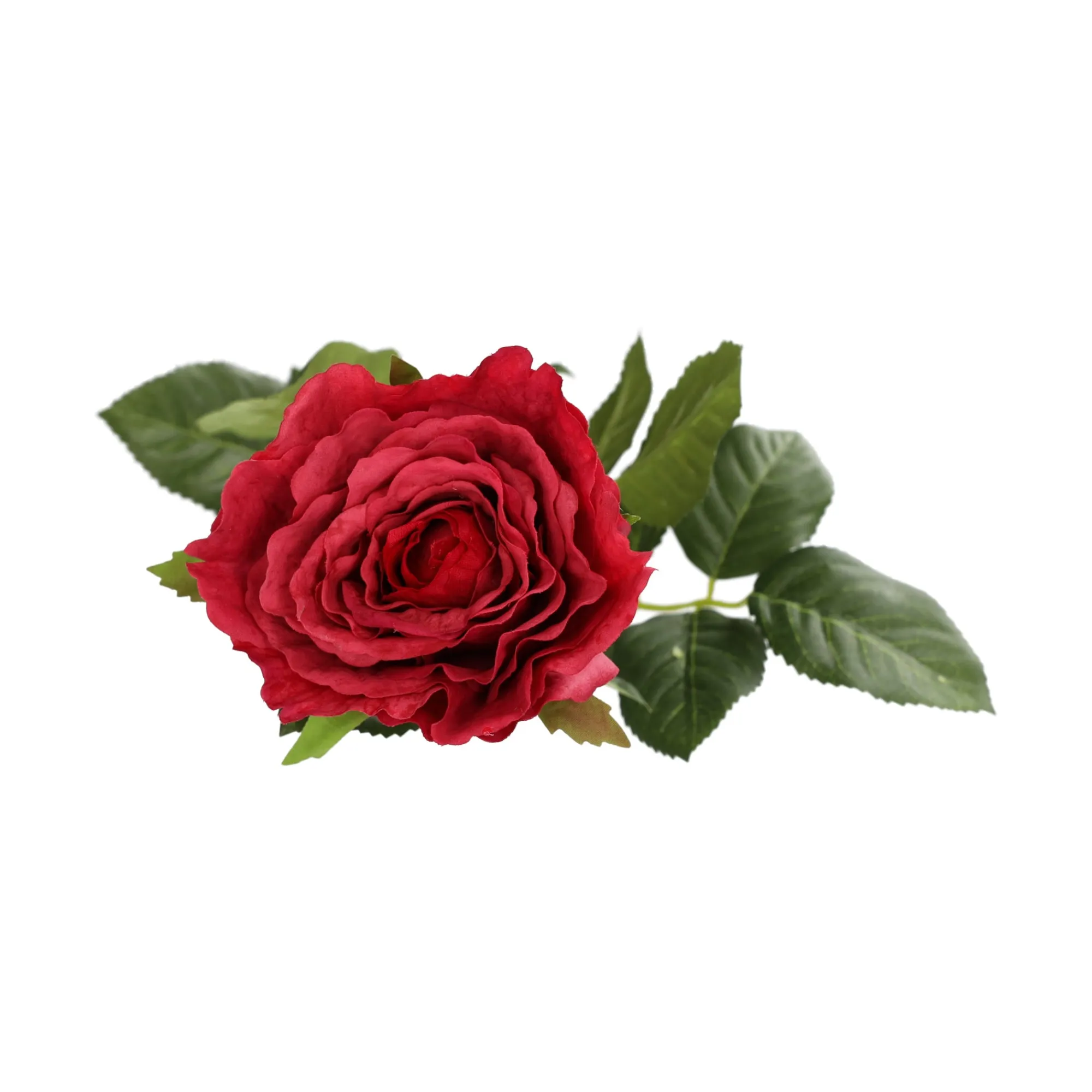 Kunstplanten En Kunstbloemen>Roos op steel rood 71 cm