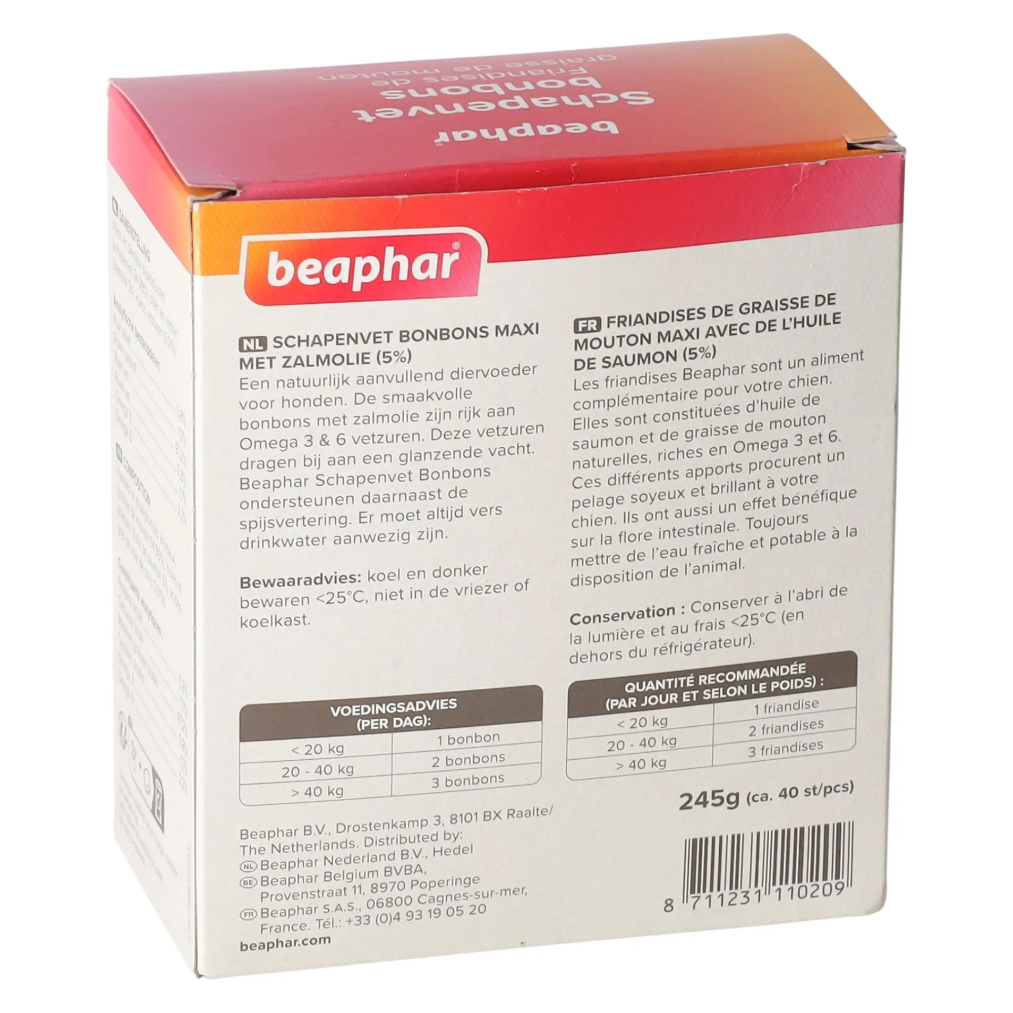 Beaphar Hondensnacks>Schapenvet bonbons zalm