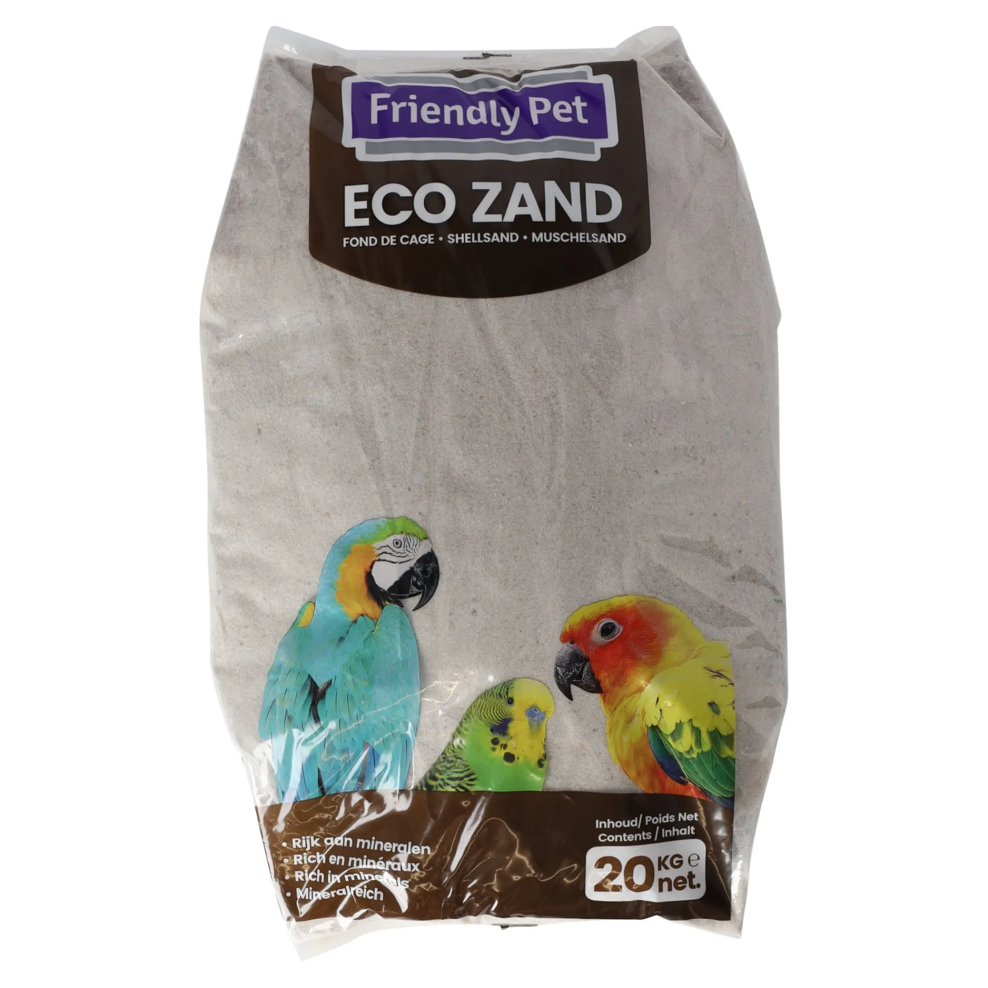 Friendly Pet Vogelverzorging>Schelpenzand bruin 20kg