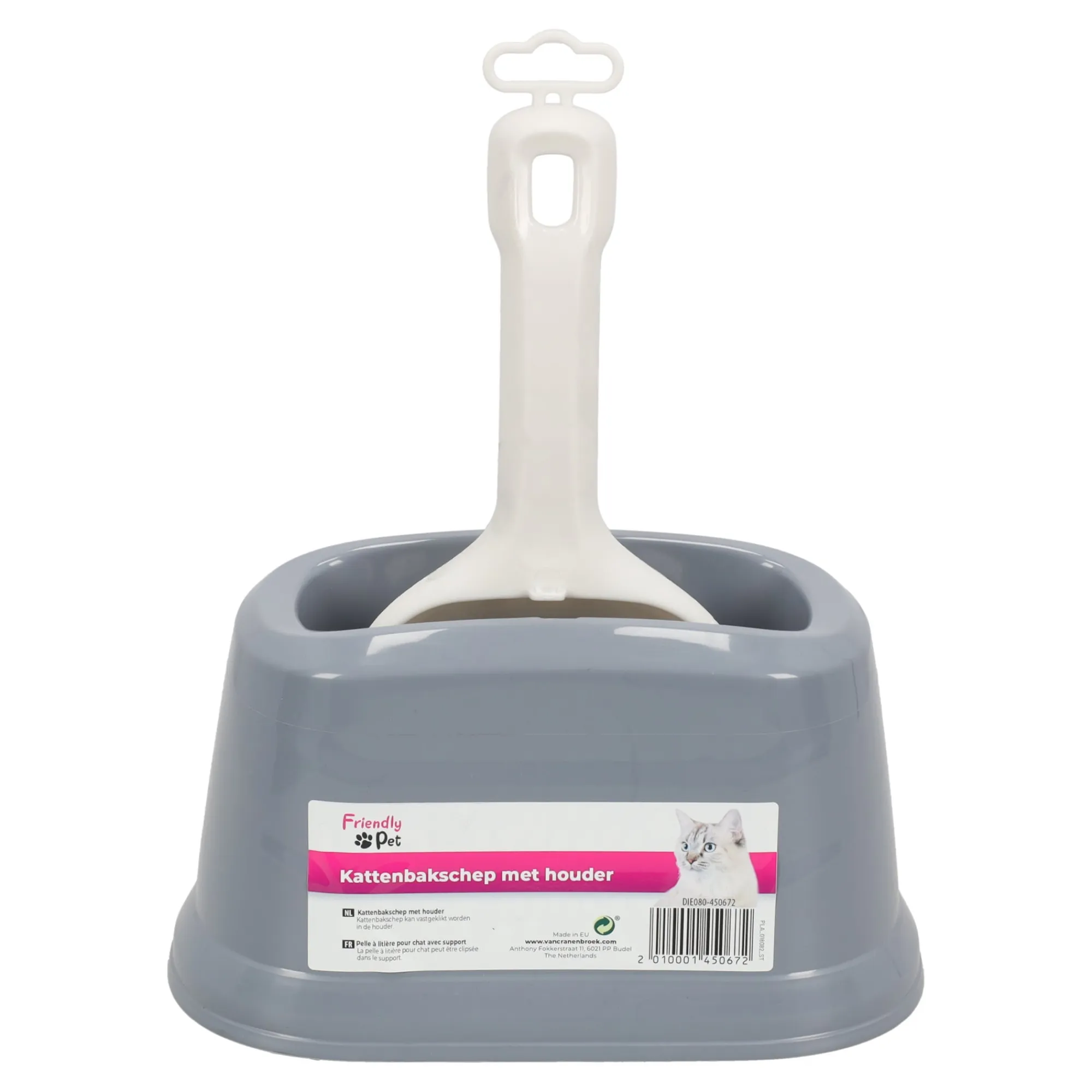 Friendly Pet Kattenbak>Schep kattenbak + houder 21,5x12x28cm FP