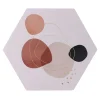 Woondecoratie>Schilderij zeshoek print D 24 x 28 cm assorti
