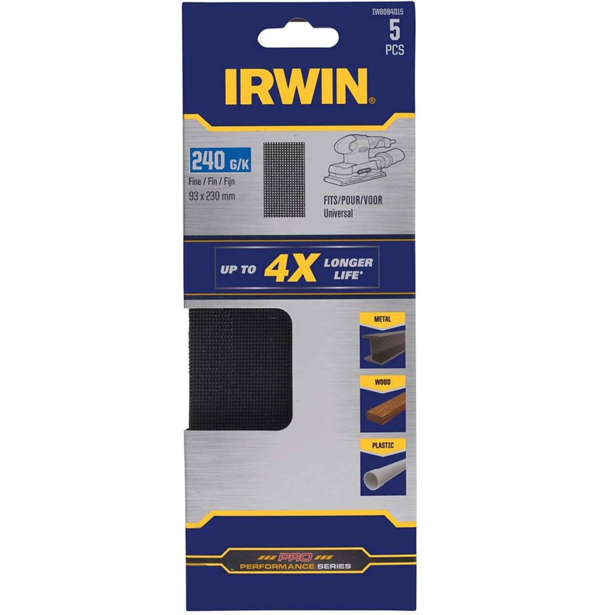 Irwin Toebehoren Elektrisch Gereedschap>Schuurgaas 230 x 93 mm K240 5st.