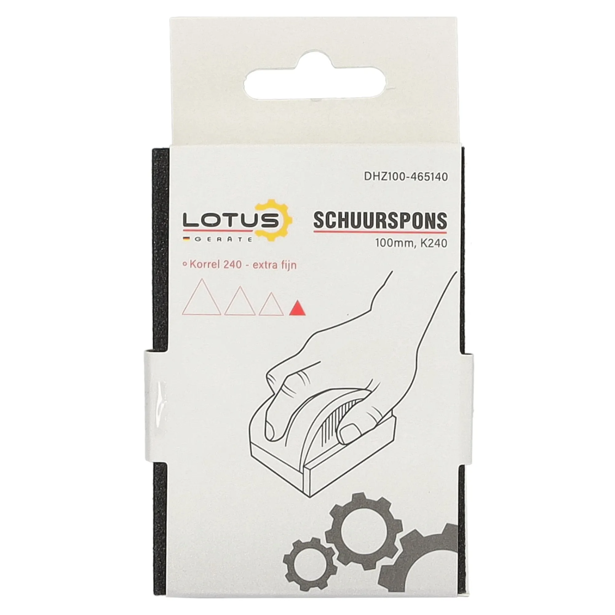 Lotus Verfspullen>Schuurspons 100 mm K240 extra fijn