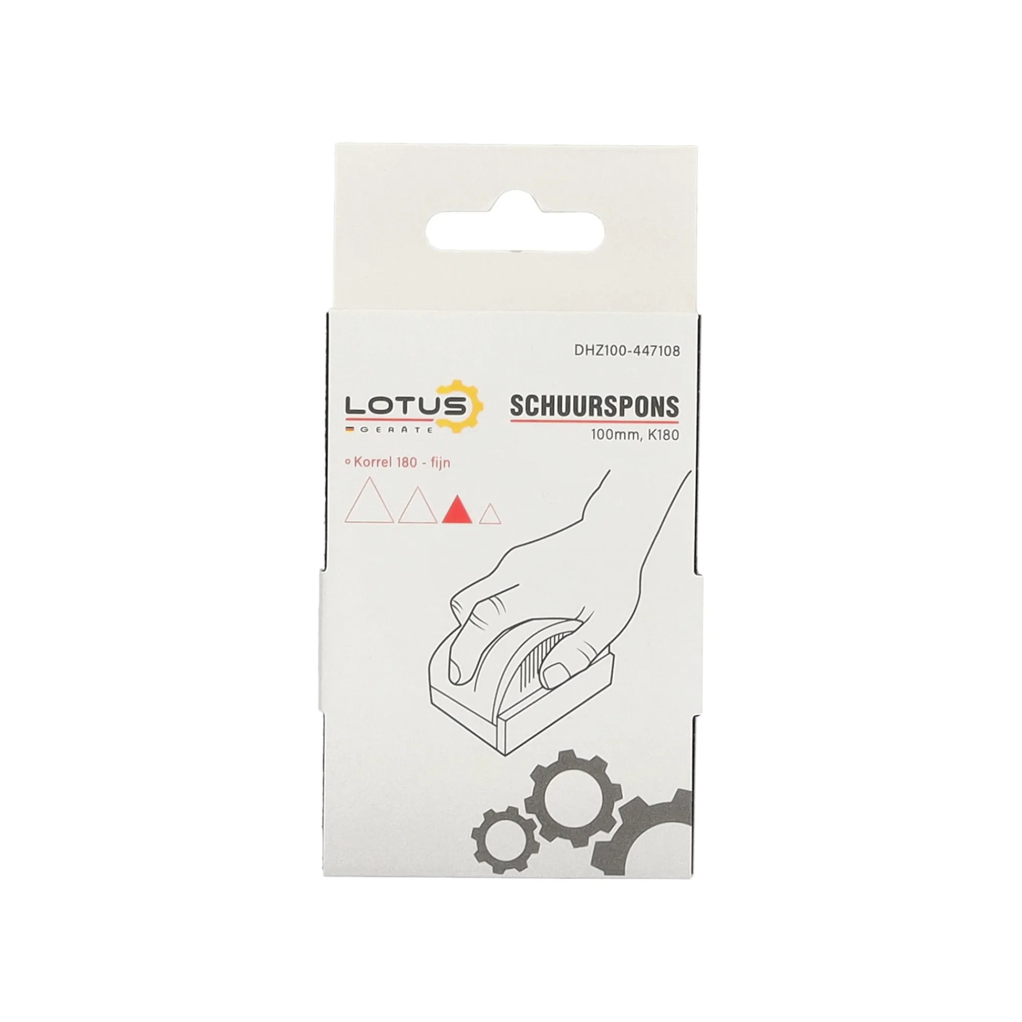 Lotus Verfspullen>Schuurspons 100 mm K180 fijn