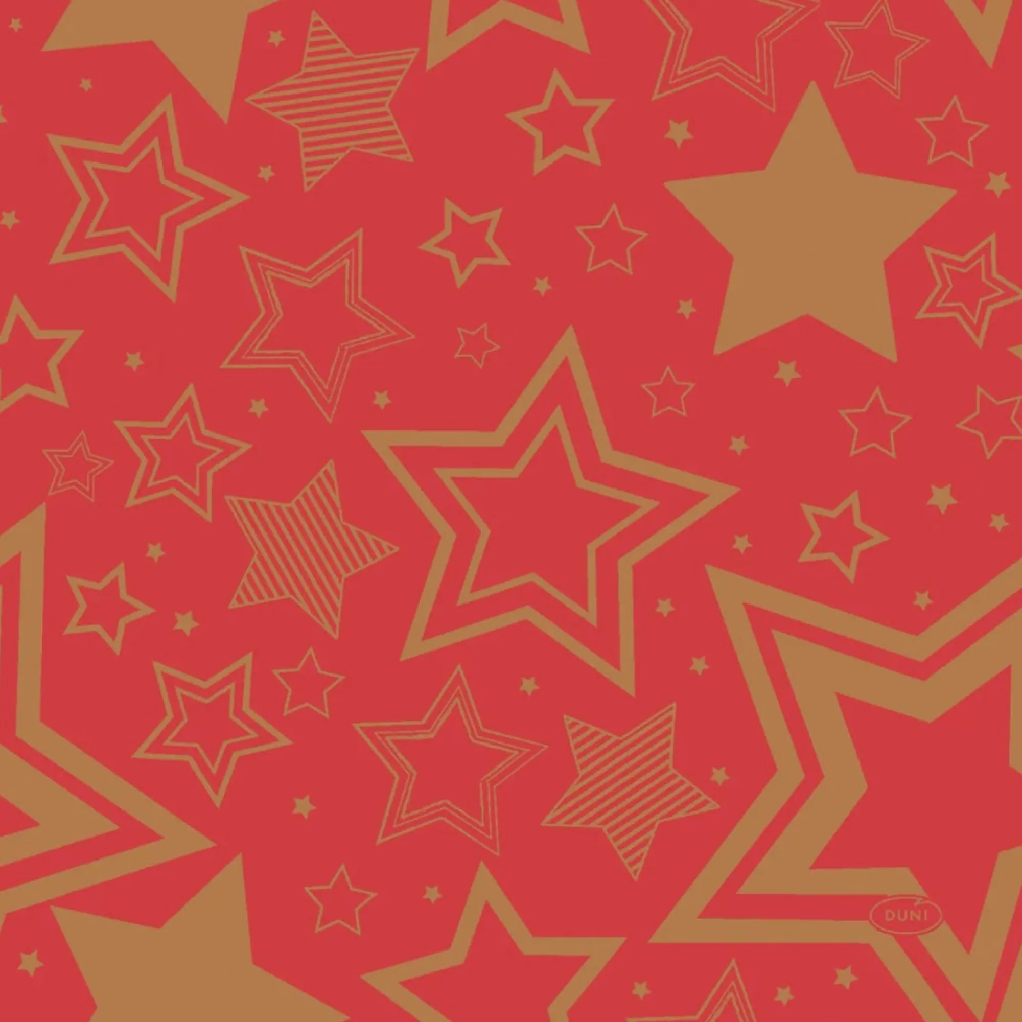 Duni Kerstdecoratie>Servet 33 x 33 cm Holiday Star Red
