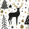 Duni Kerstdecoratie>Servet 24 x 24 cm Magic Winter