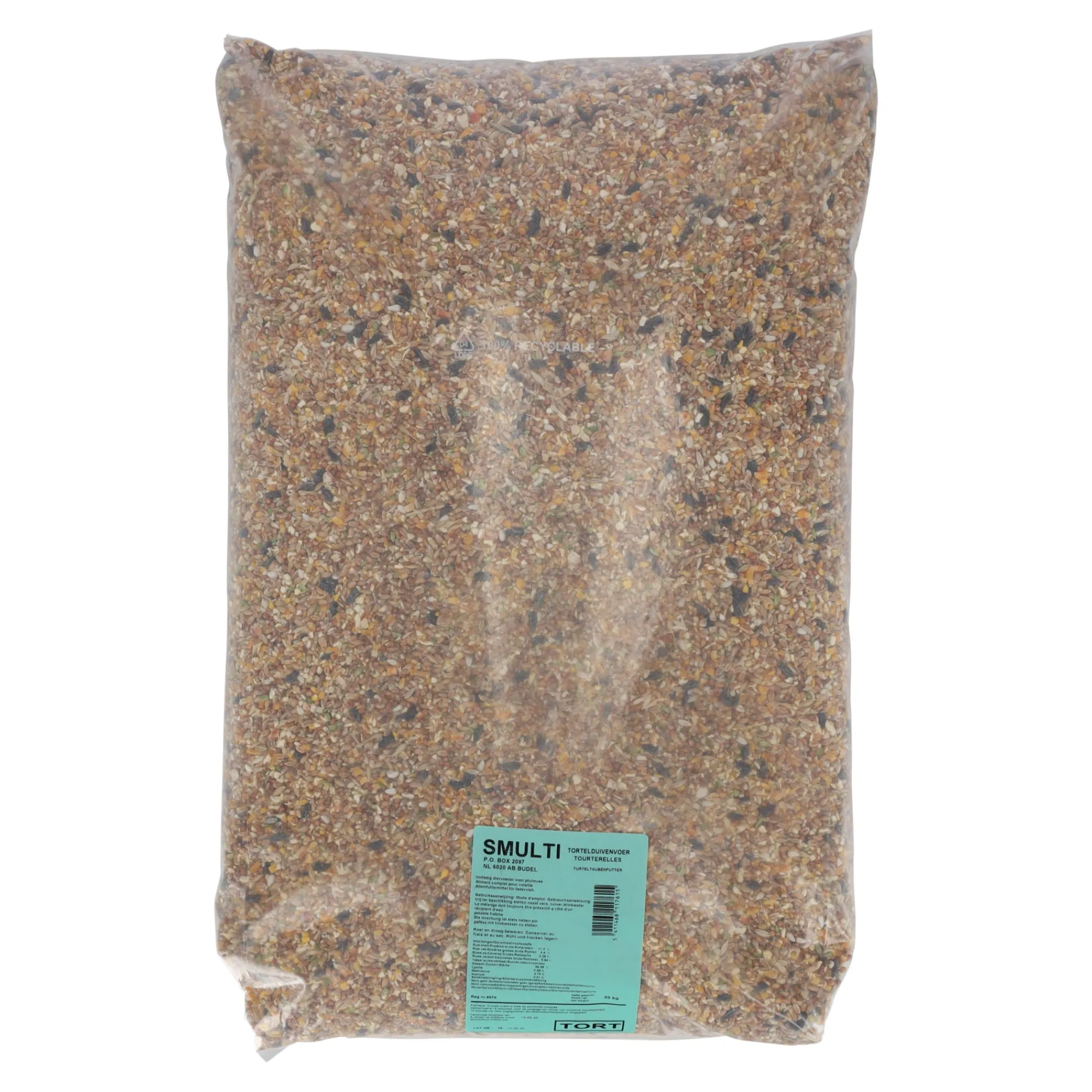 Smulti Vogelvoer>tortelduivenvoer 20 kg