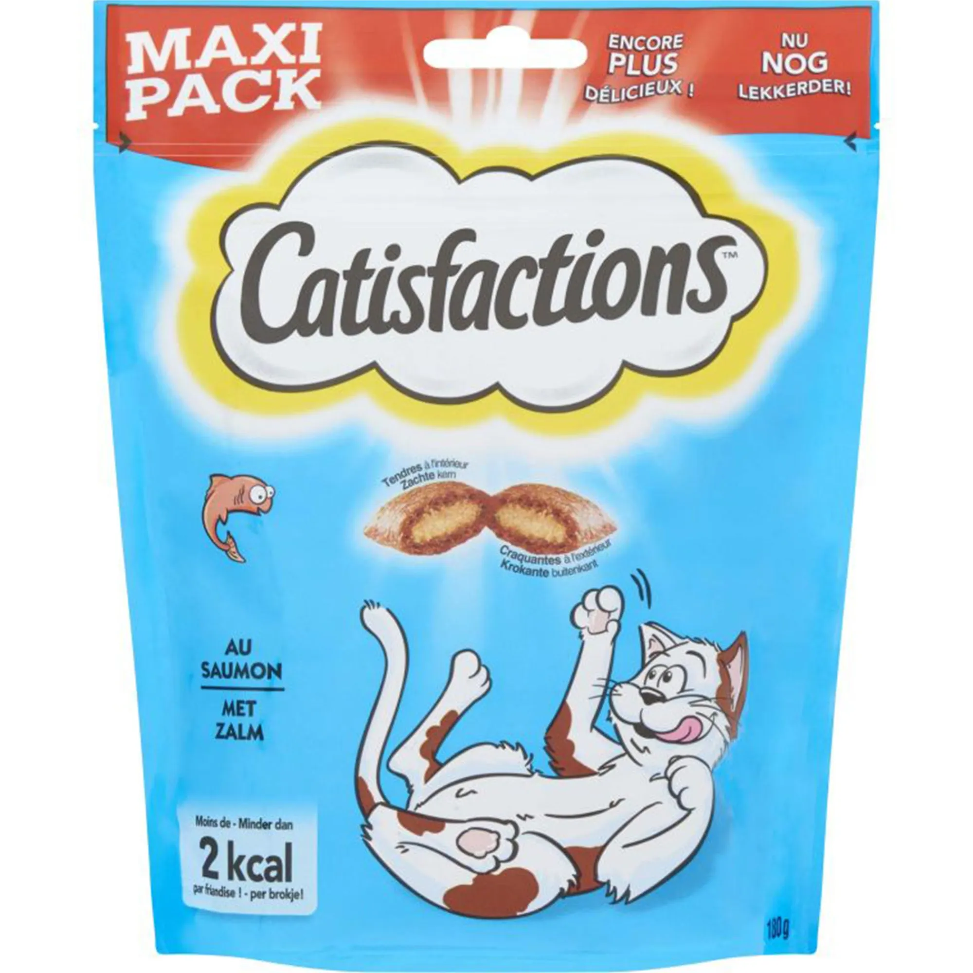 Catisfactions Kattensnoepjes>Snack kat zalm 180g