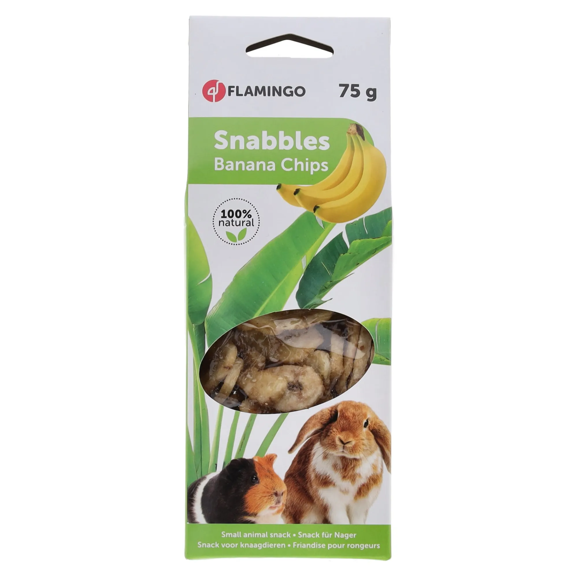 Flamingo Knaagdieren Snacks>Snack knaagdier bananenchips 75 g