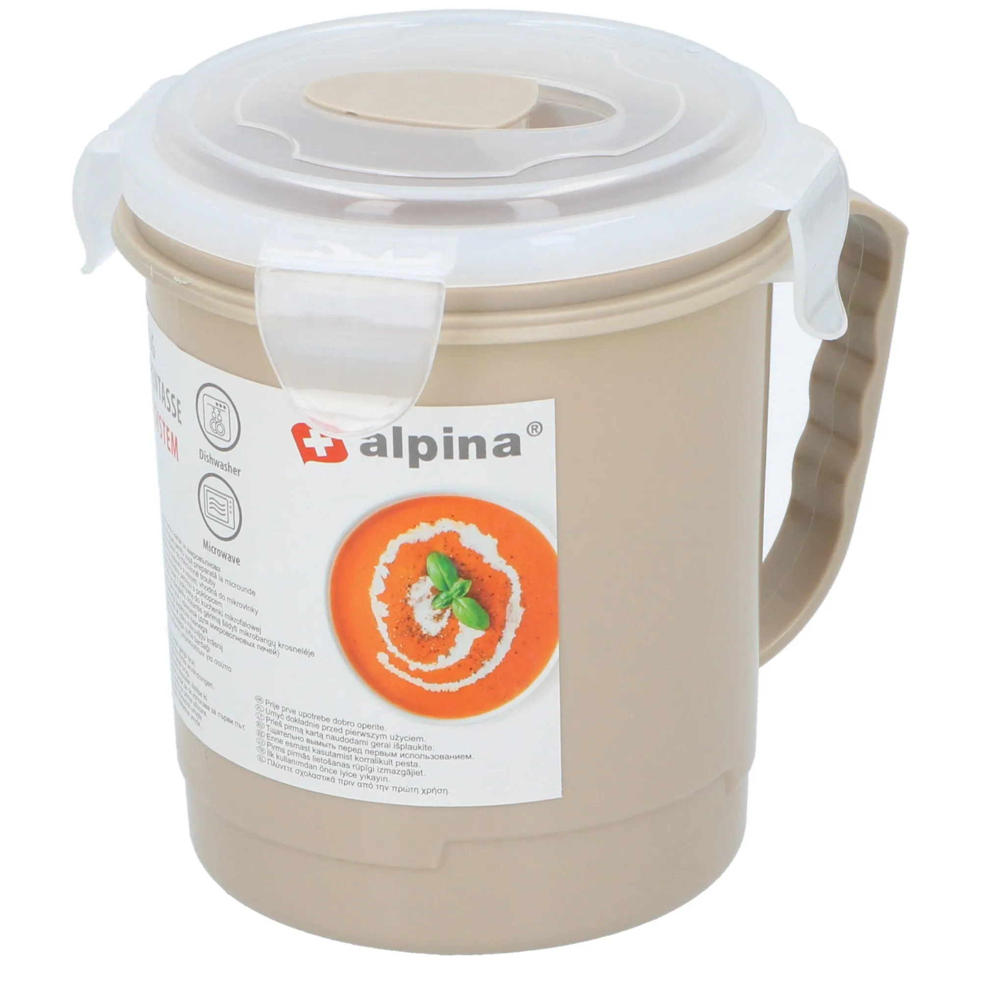 Alpina Opbergen>Soepbeker 600ml assorti