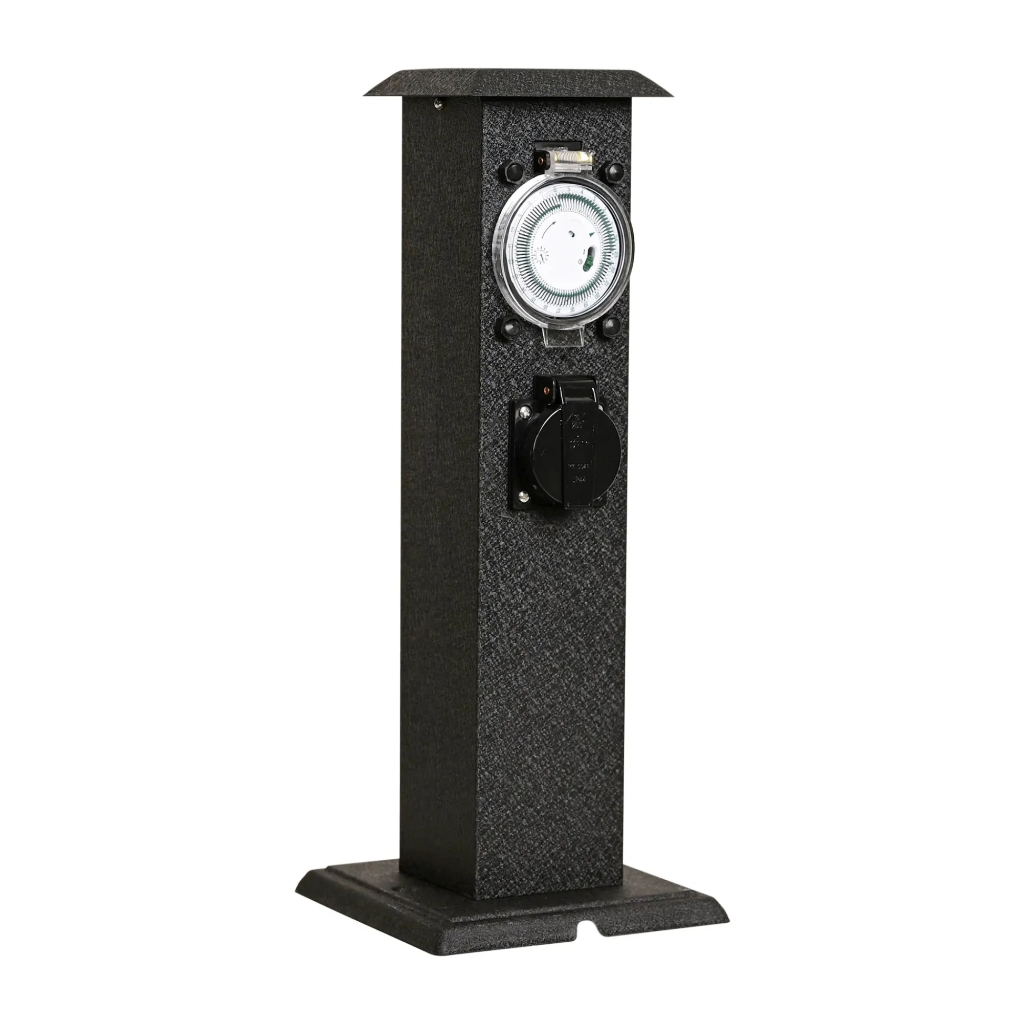 Diamant Buitenverlichting|Buitenverlichting>Sokkel tuincontact + timer 2x230V BE