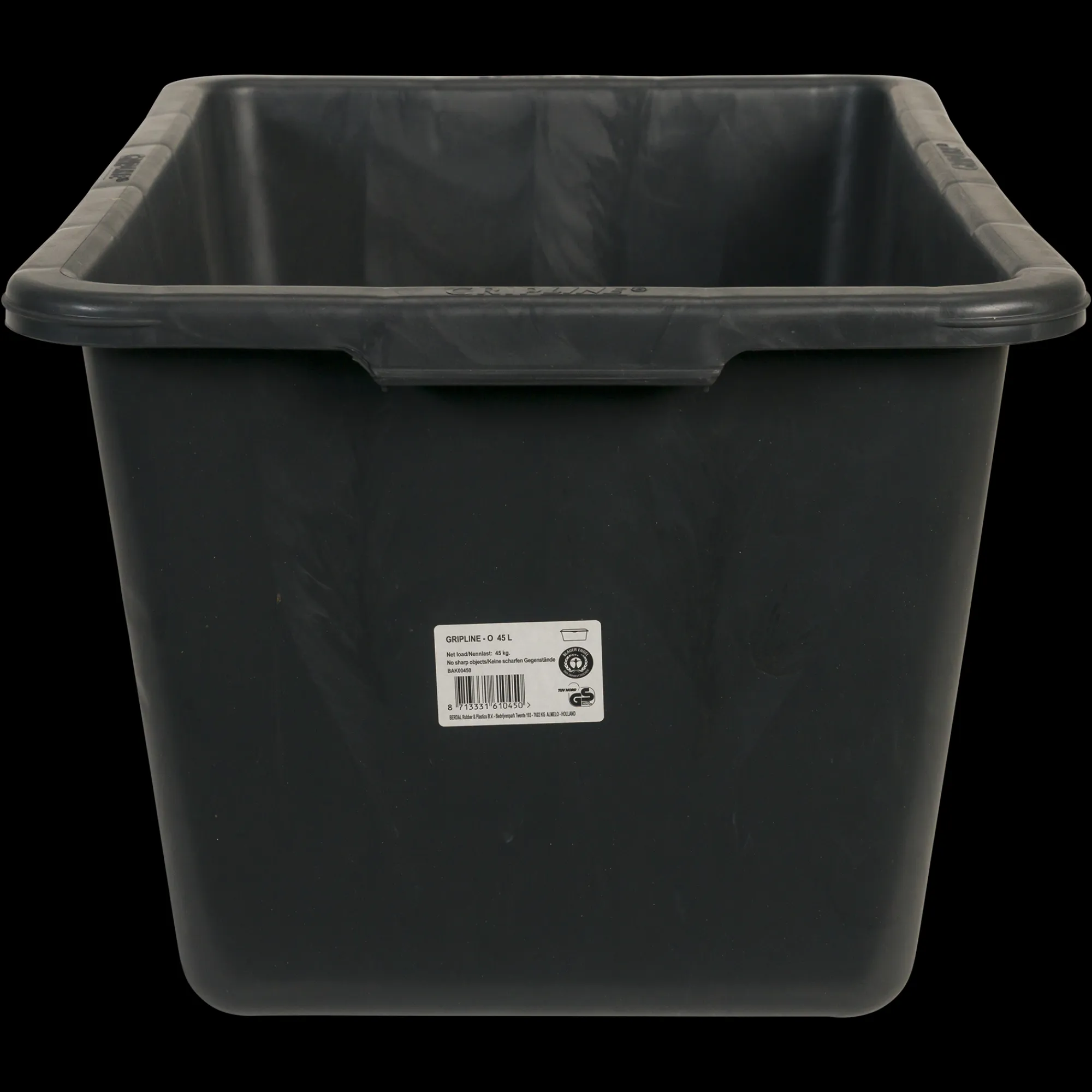 Gripline Bouw>Speciekuip 45L rechthoek