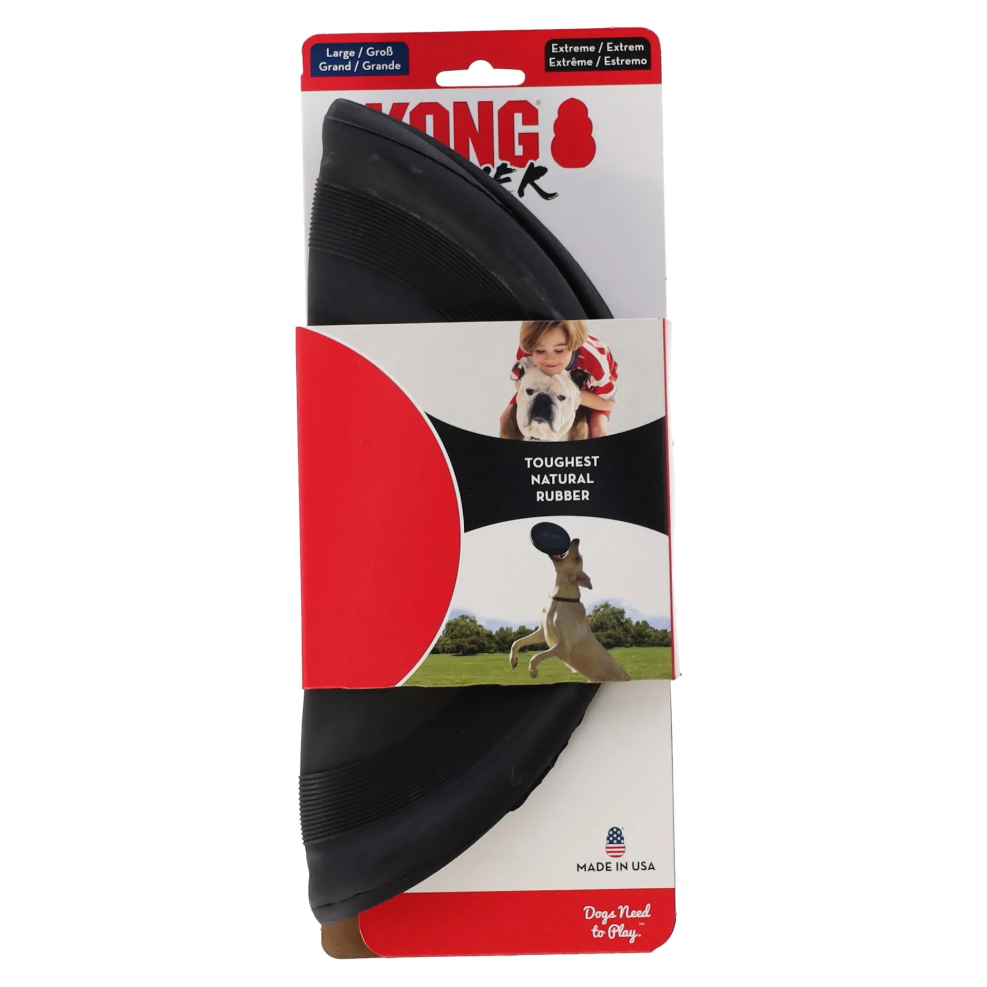 Kong Hondenspeelgoed>Speelgoed flyer zwart 22.5cm