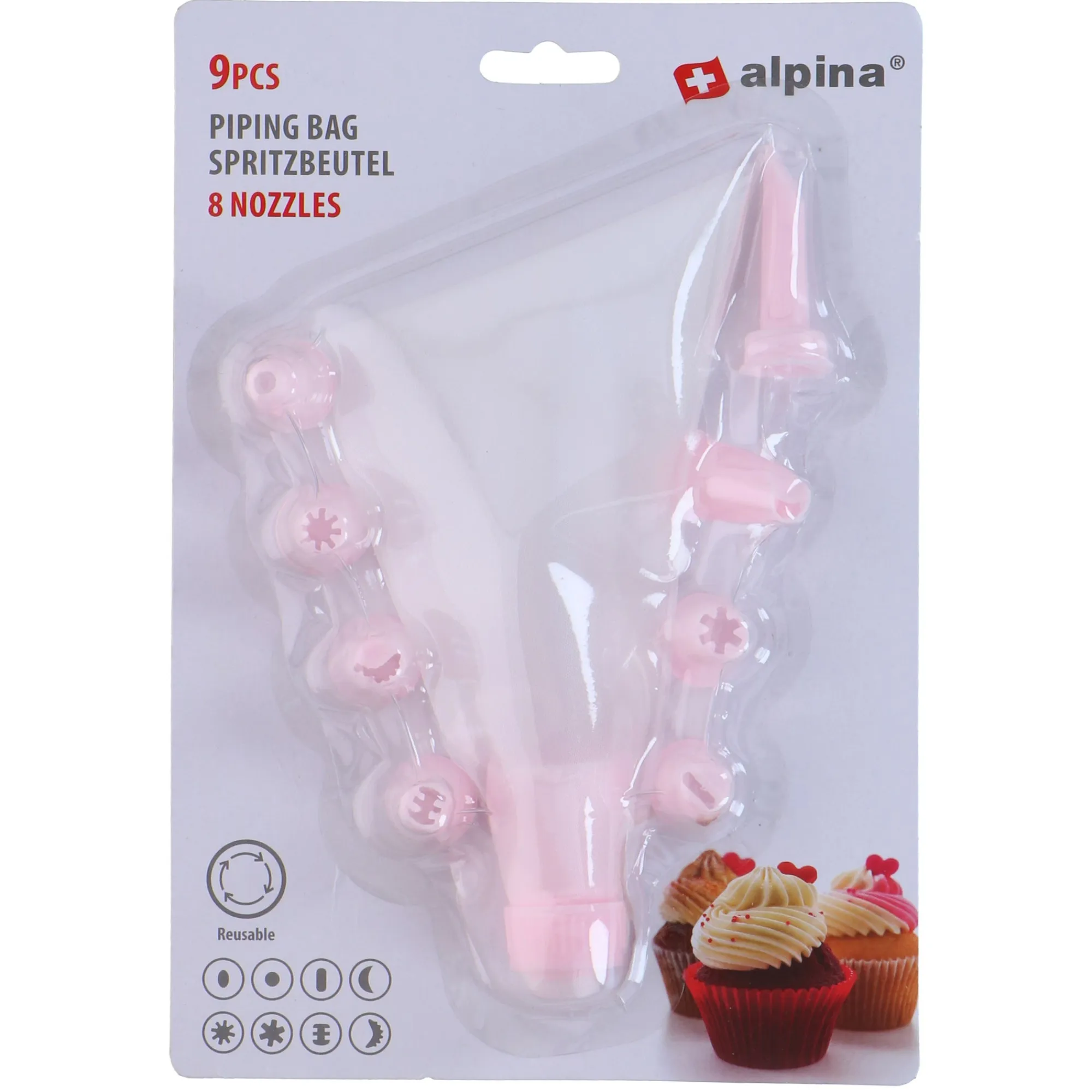 Alpina Koken & Tafelen>Spuitset 27cm 9-delig