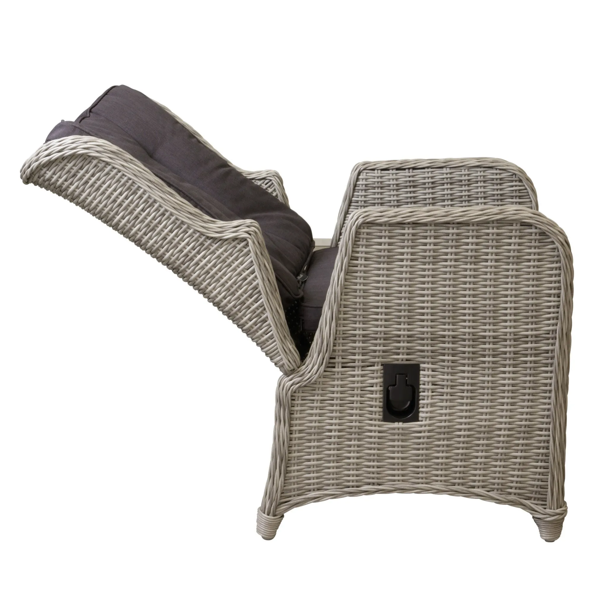 Bois le Duc Tuinstoelen>Stoel Cimino verstelbaar white grey met kussen