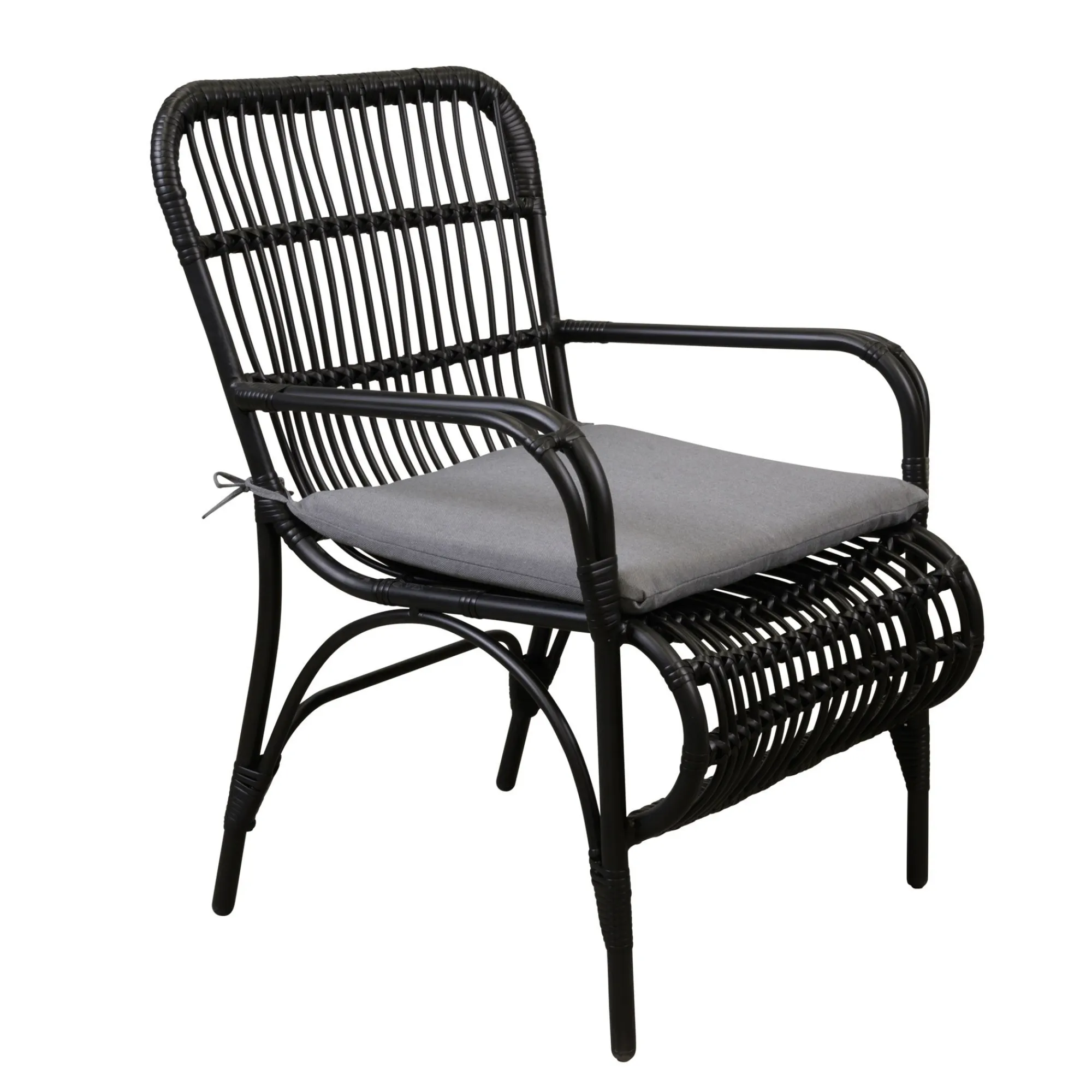 Bois le Duc Tuinstoelen>Stoel Fadola zwart met kussen