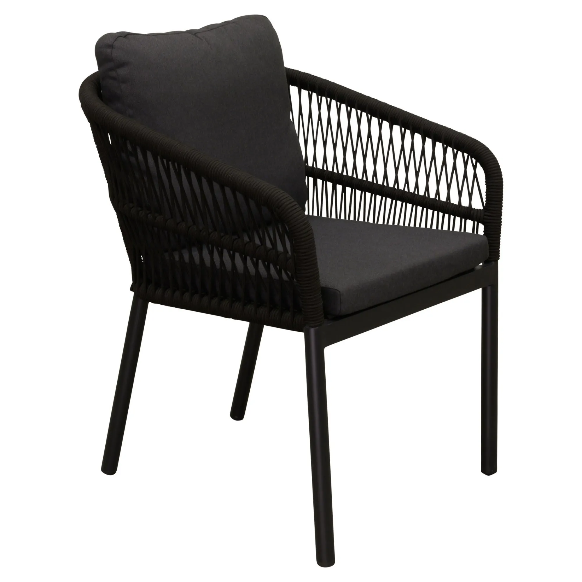 Bois le Duc Tuinstoelen>Stoel stapel Barzio zwart met kussen