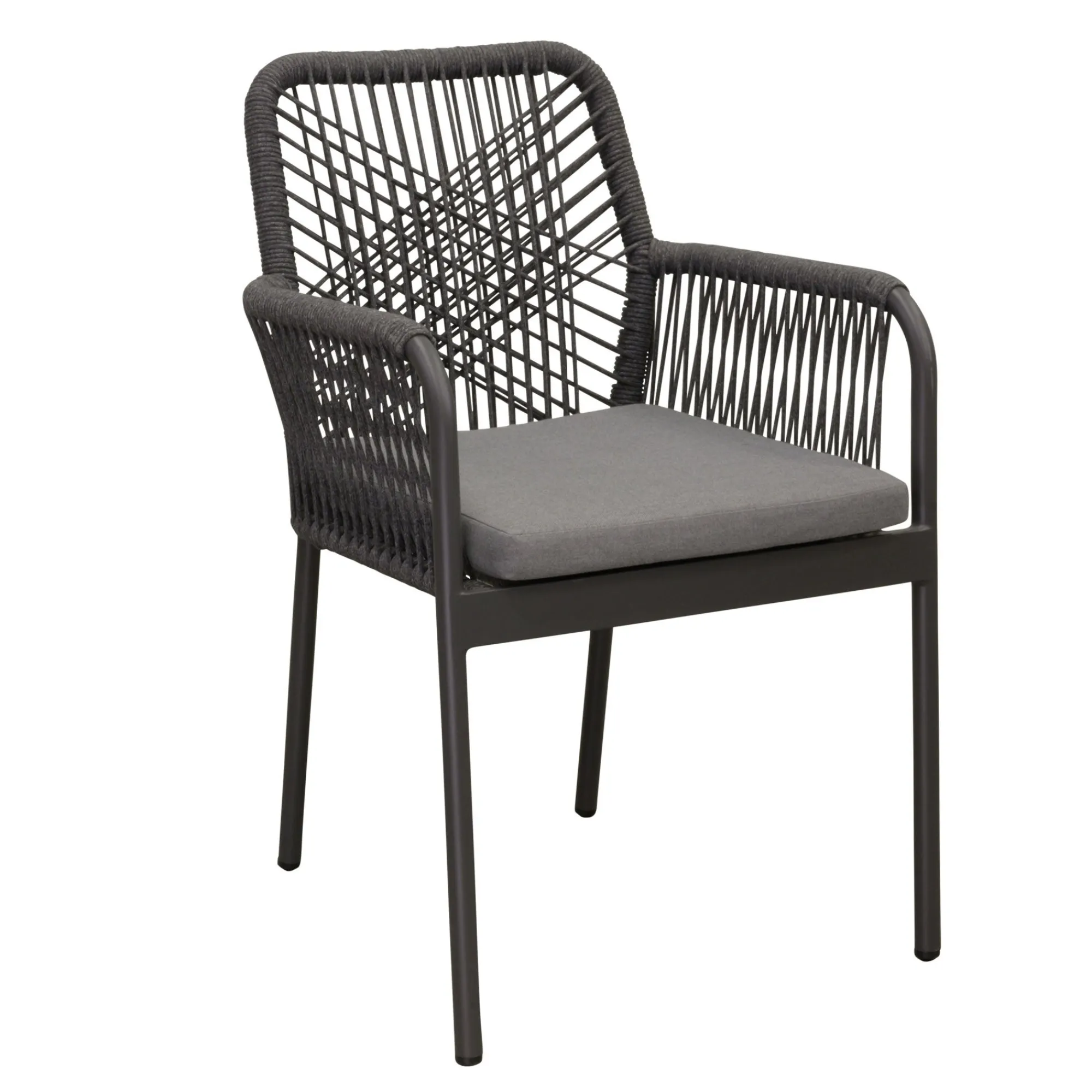 Bois le Duc Tuinstoelen>Stoel Stapel Marone antraciet met kussen