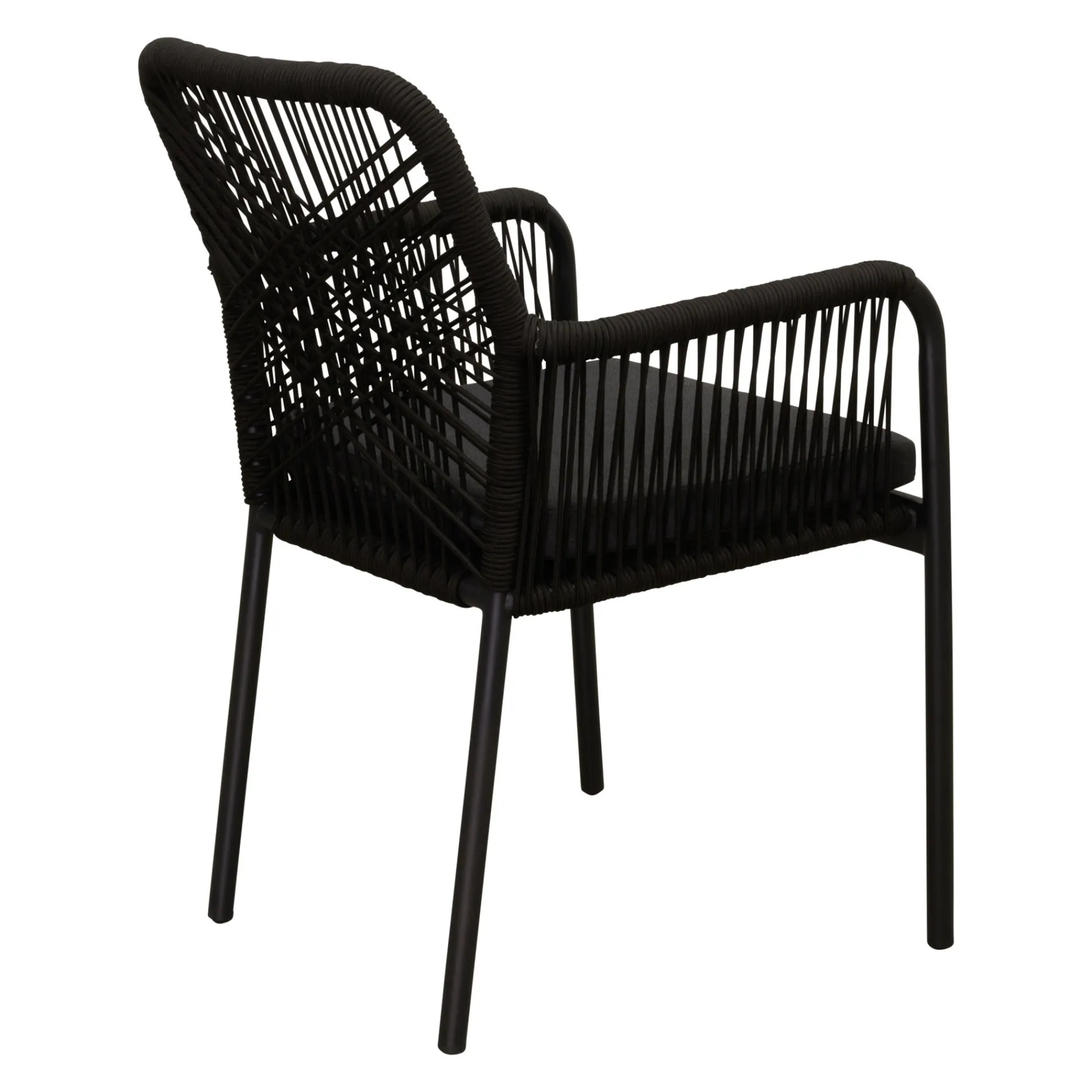 Bois le Duc Tuinstoelen>Stoel stapel Marone zwart met kussen