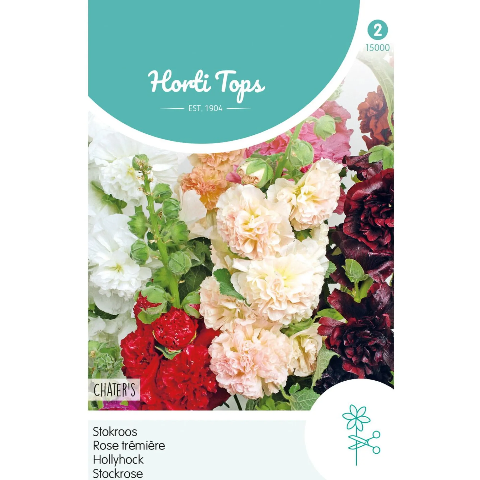 Horti Tops Moestuin>Stokroos Chater dubbelbloemig mix