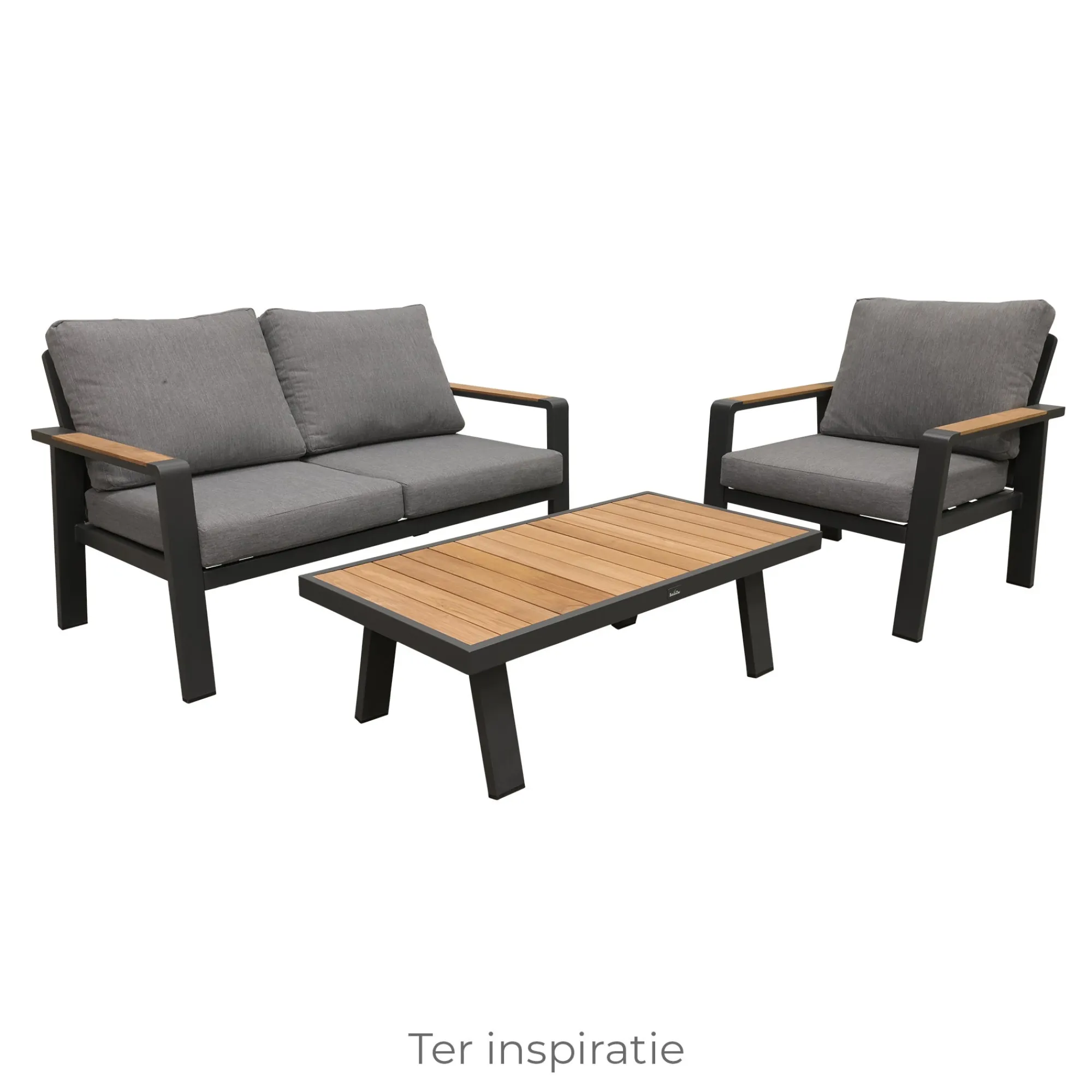 Bois le Duc Tuintafels|Loungesets>Tafel Foxton 116x60 cm Antraciet