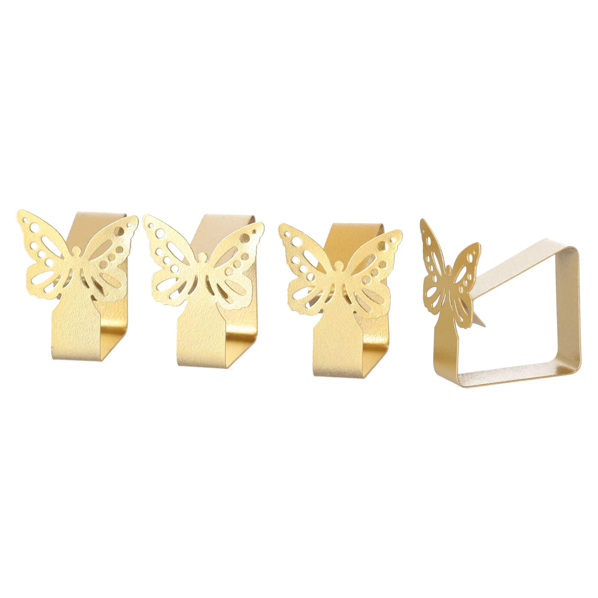 Decoris Koken & Tafelen|Woondecoratie>Tafelkleedklem vlinder goud 4st