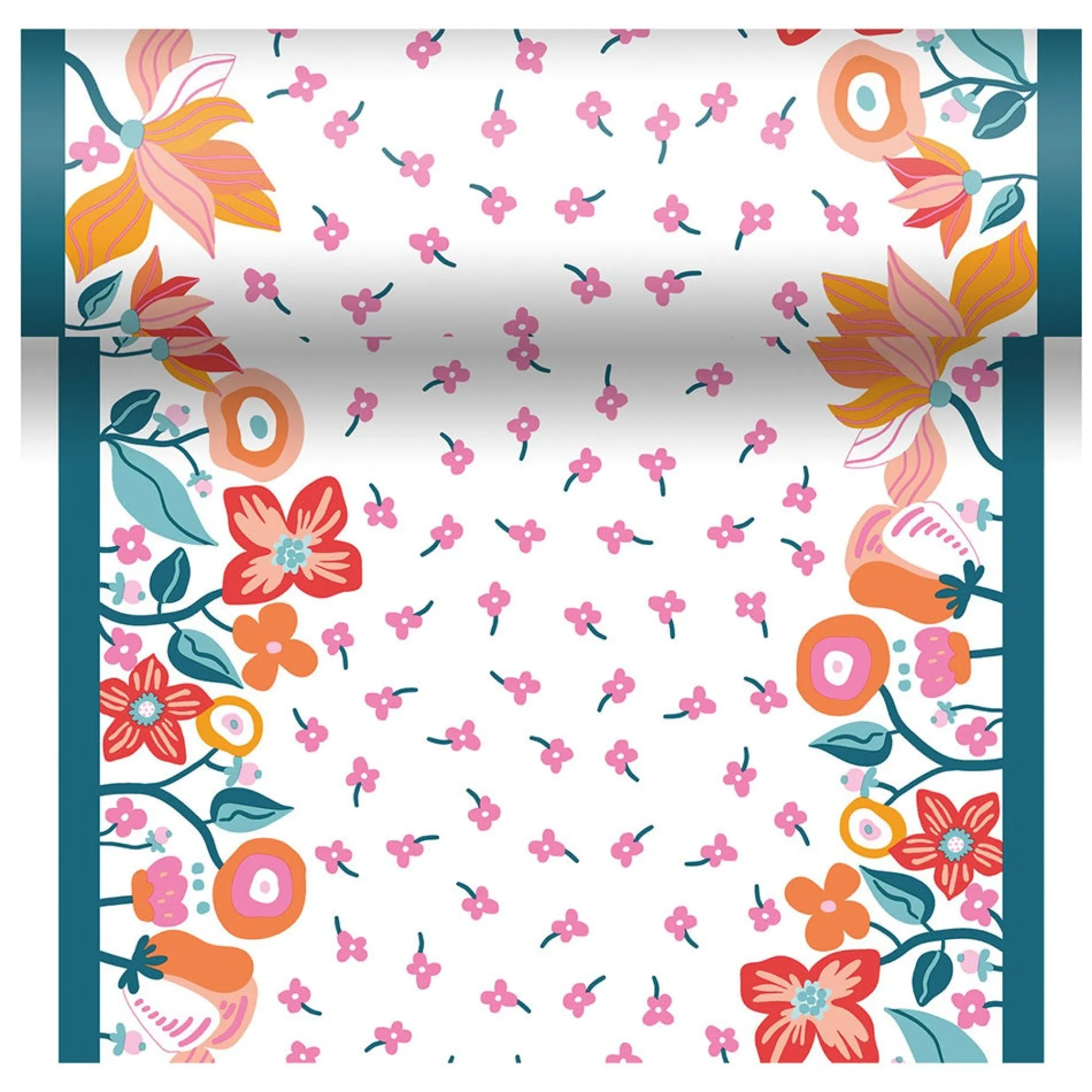 Duni Koken & Tafelen>Tafelloper 40 x 480 cm 3-in-1 Vibrant Bloom
