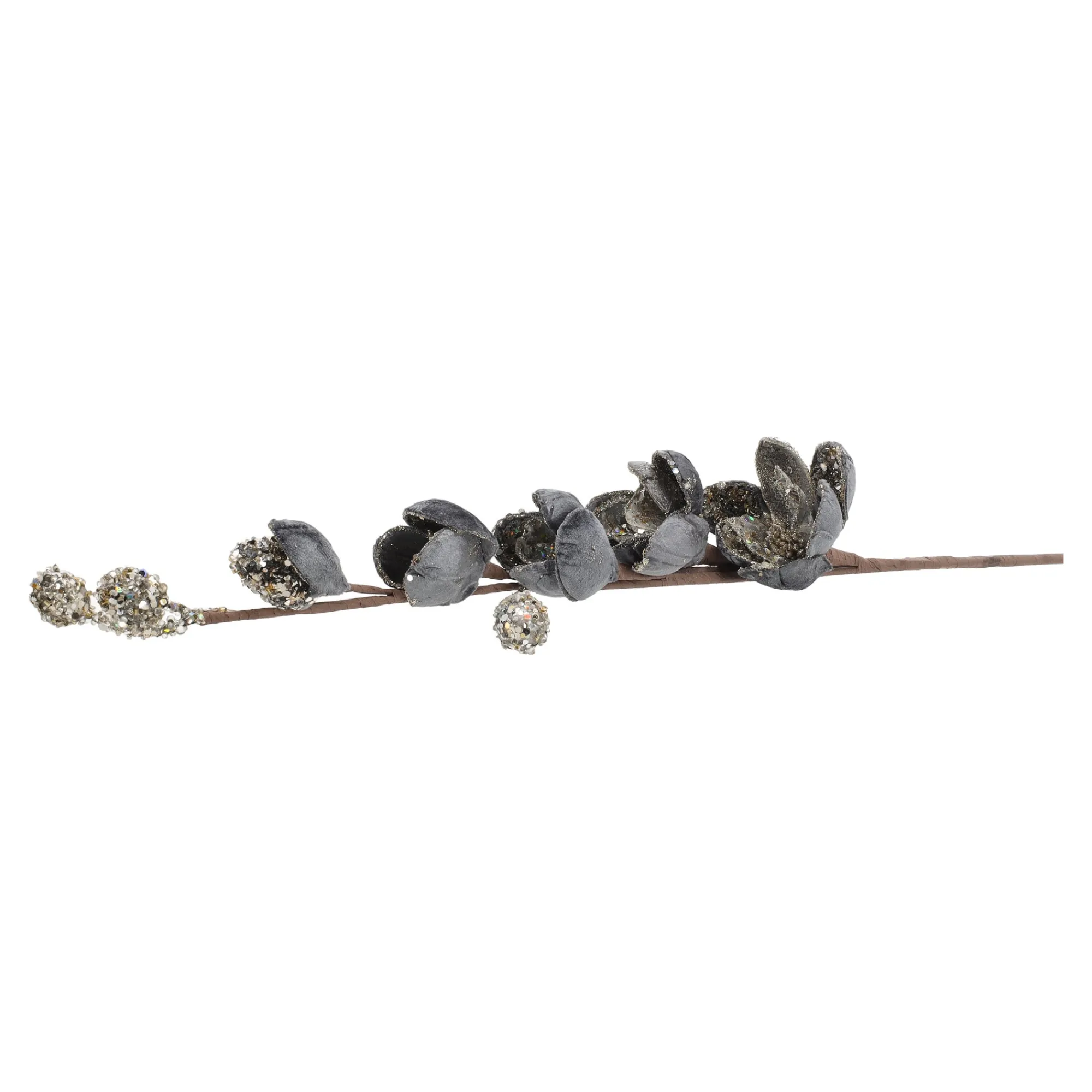 Kunstplanten En Kunstbloemen|Kerstdecoratie>Tak Magnolia 89cm winter lux gray