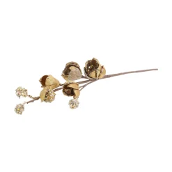 Kerstdecoratie|Kunstplanten En Kunstbloemen>Tak Magnolia 89cm winter lux goud
