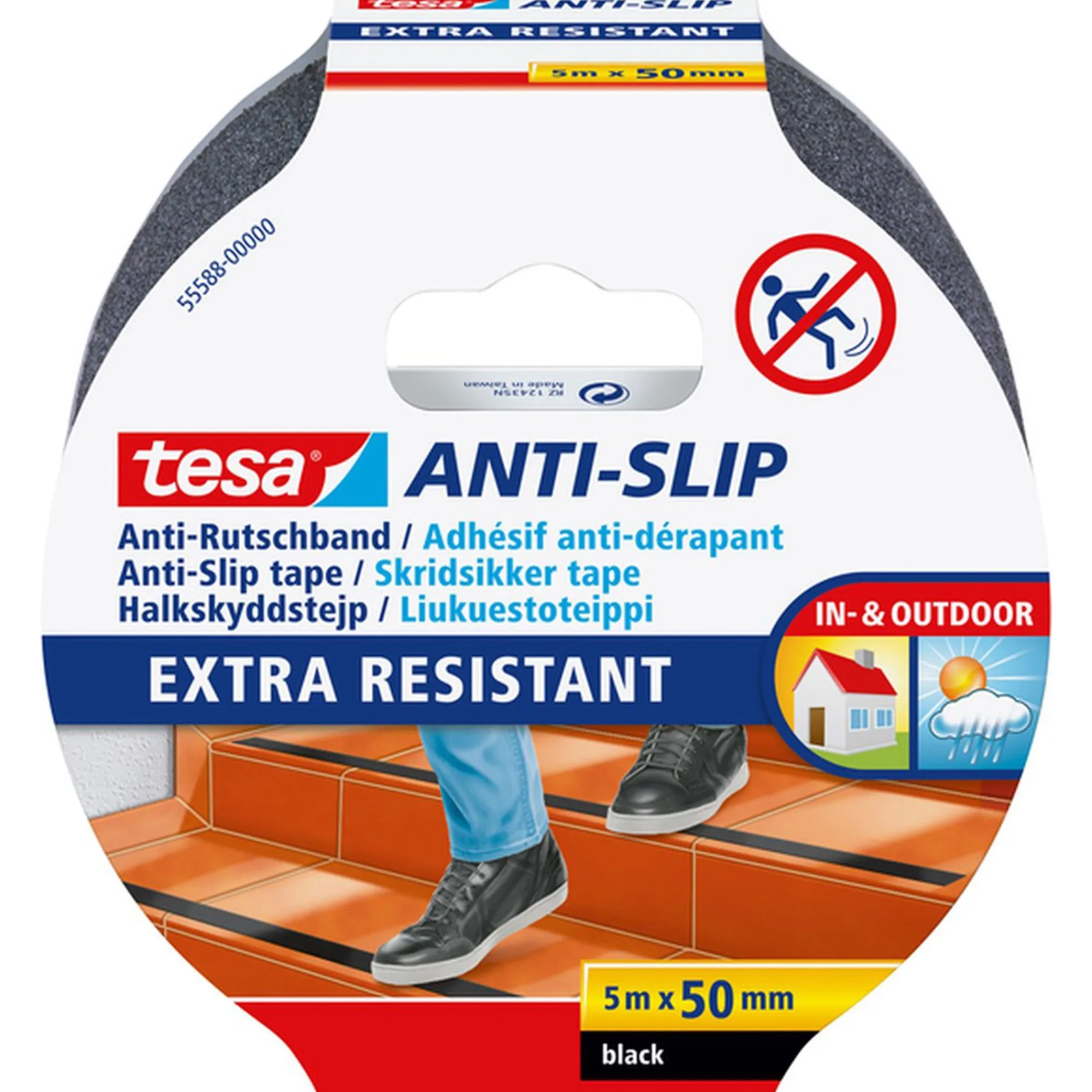 Tesa Bouw>Tape anti slip 50mmx5M zwart