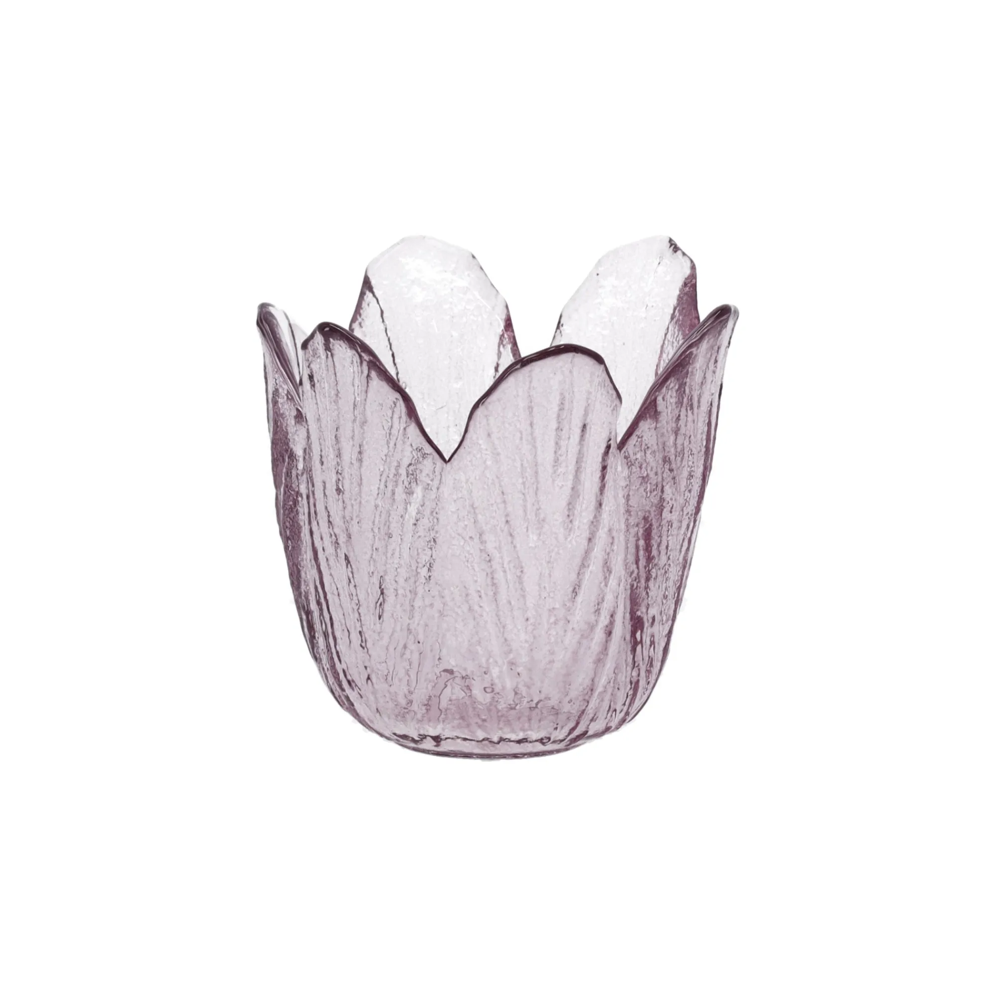 Natural Collections Kaarsen>Theelichthouder van glas met bloemmotief, 7 cm diver...