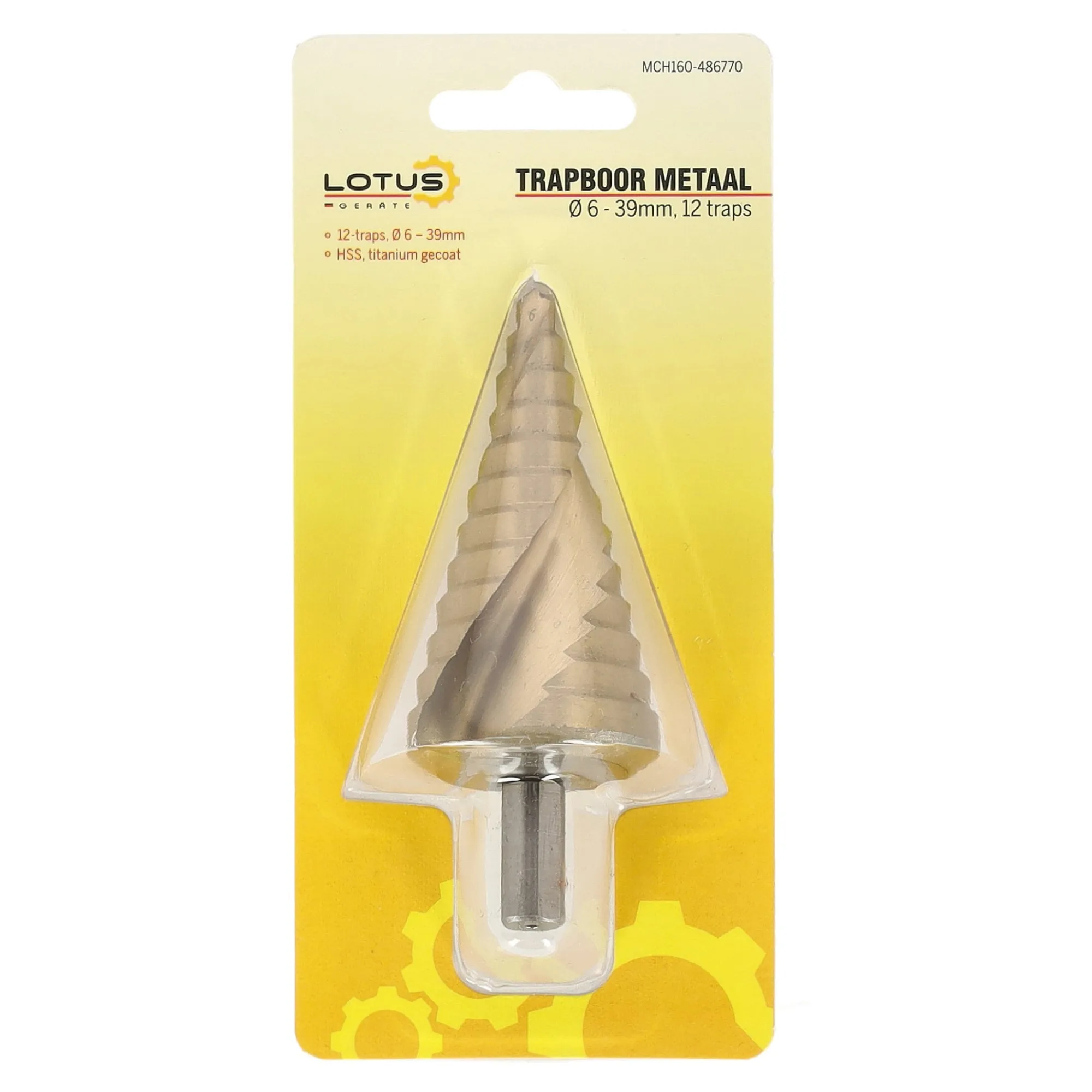 Lotus Toebehoren Elektrisch Gereedschap>Trapboor metaal 6-39 mm 12T