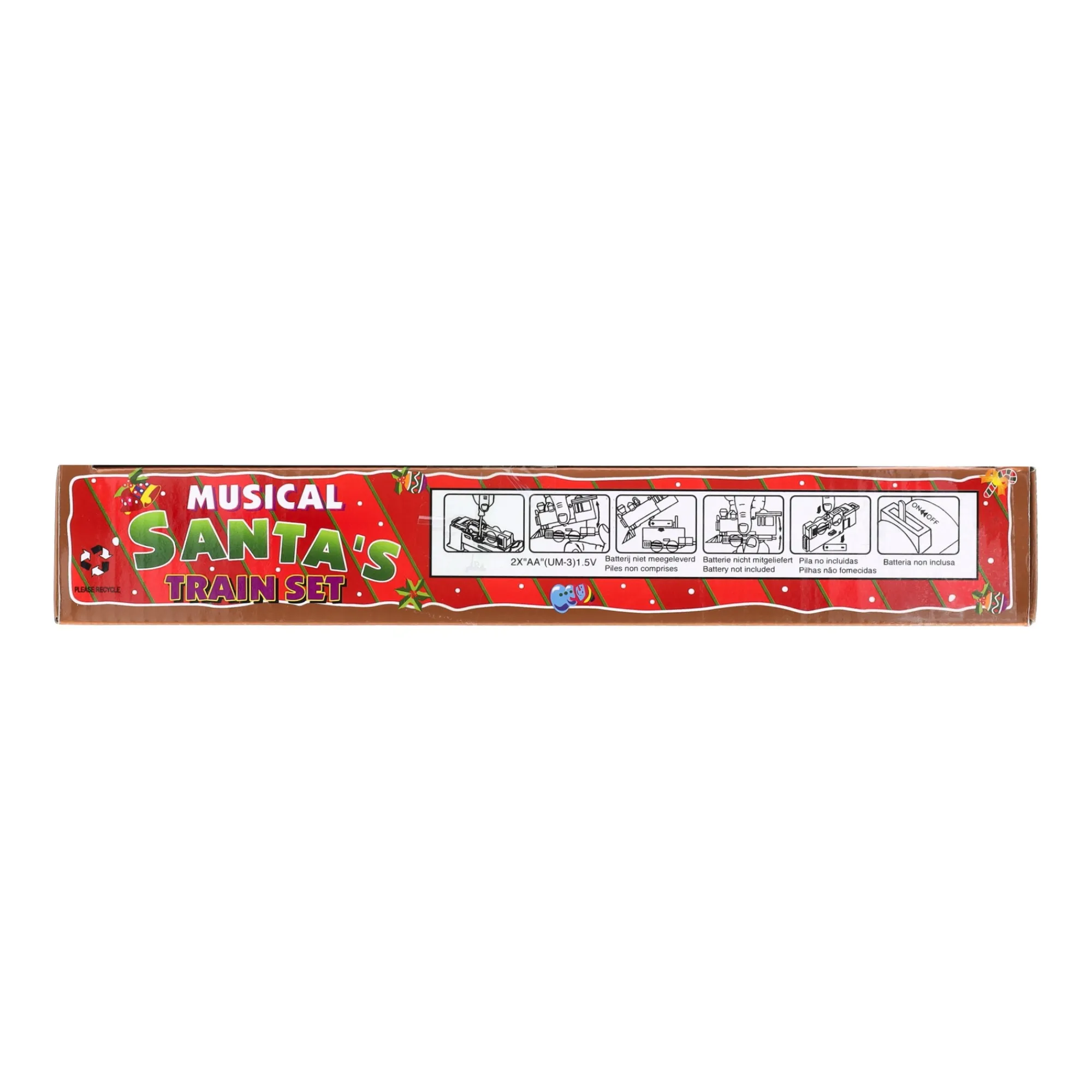 Kerstdecoratie>Trein X-mas Santa express 260 cm