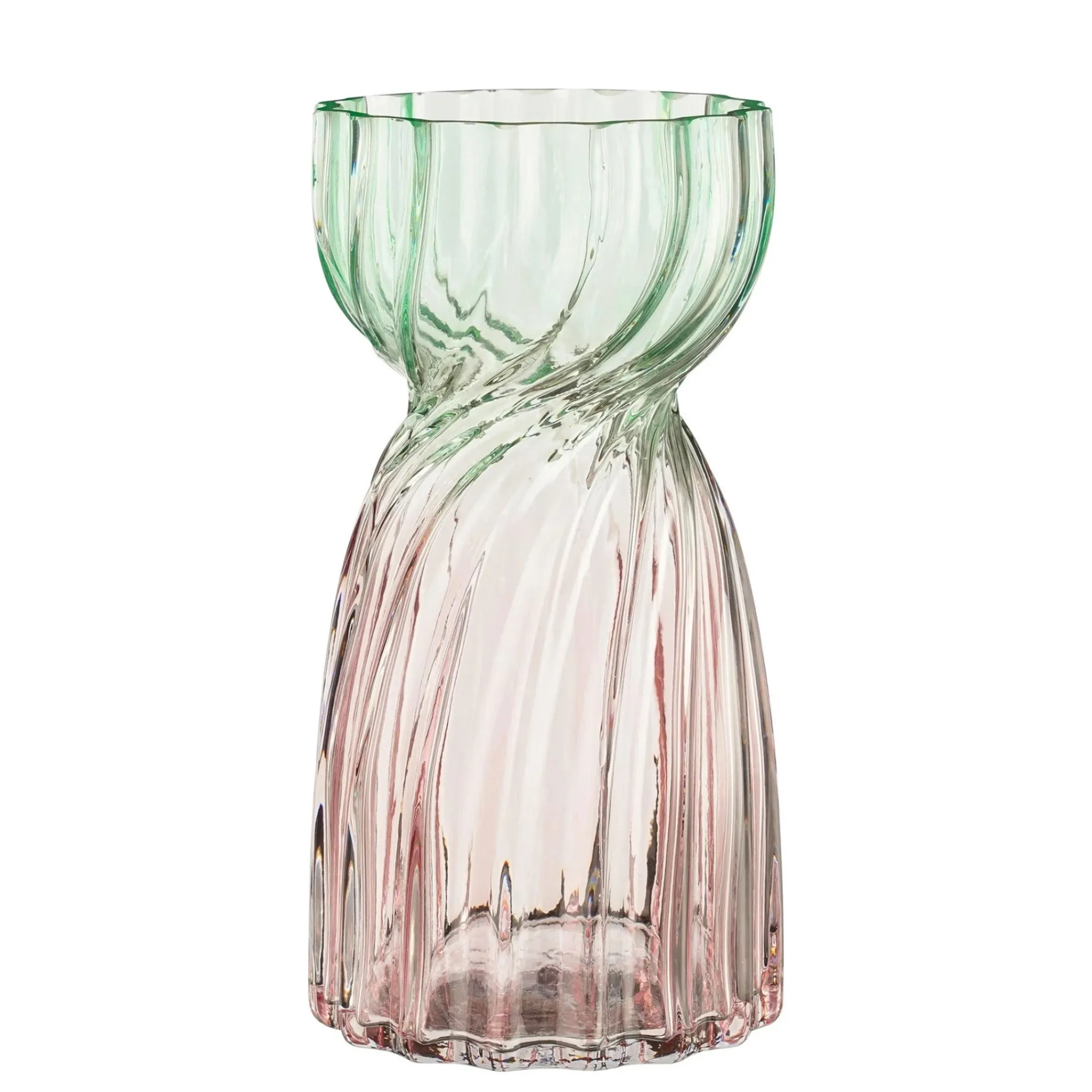 Mica Decorations Vazen En Potten>Vaas glas Alizon roze 25 x 13 cm