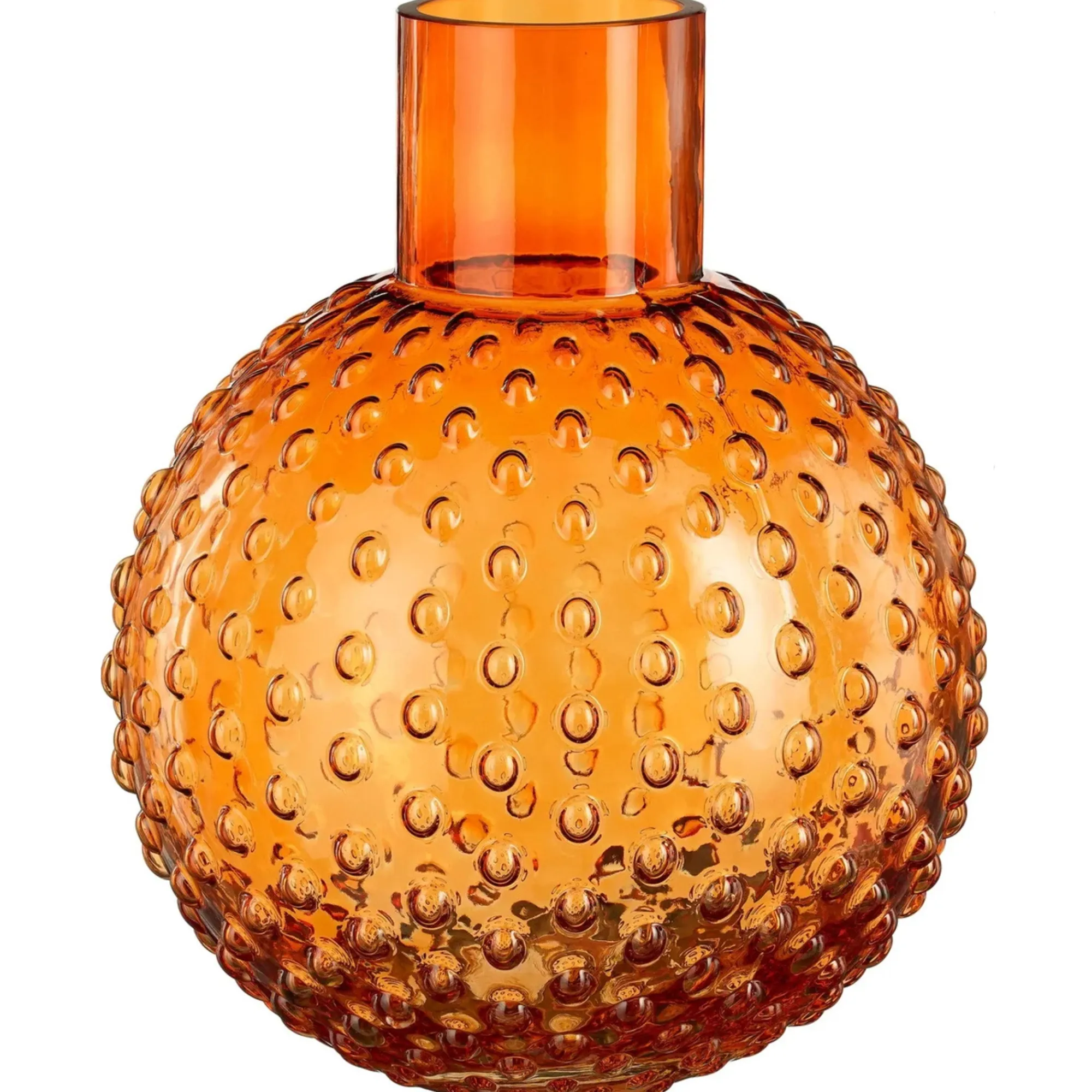 Mica Decorations Vazen En Potten>Vaas glas Dionne oranje 28 x 22 cm