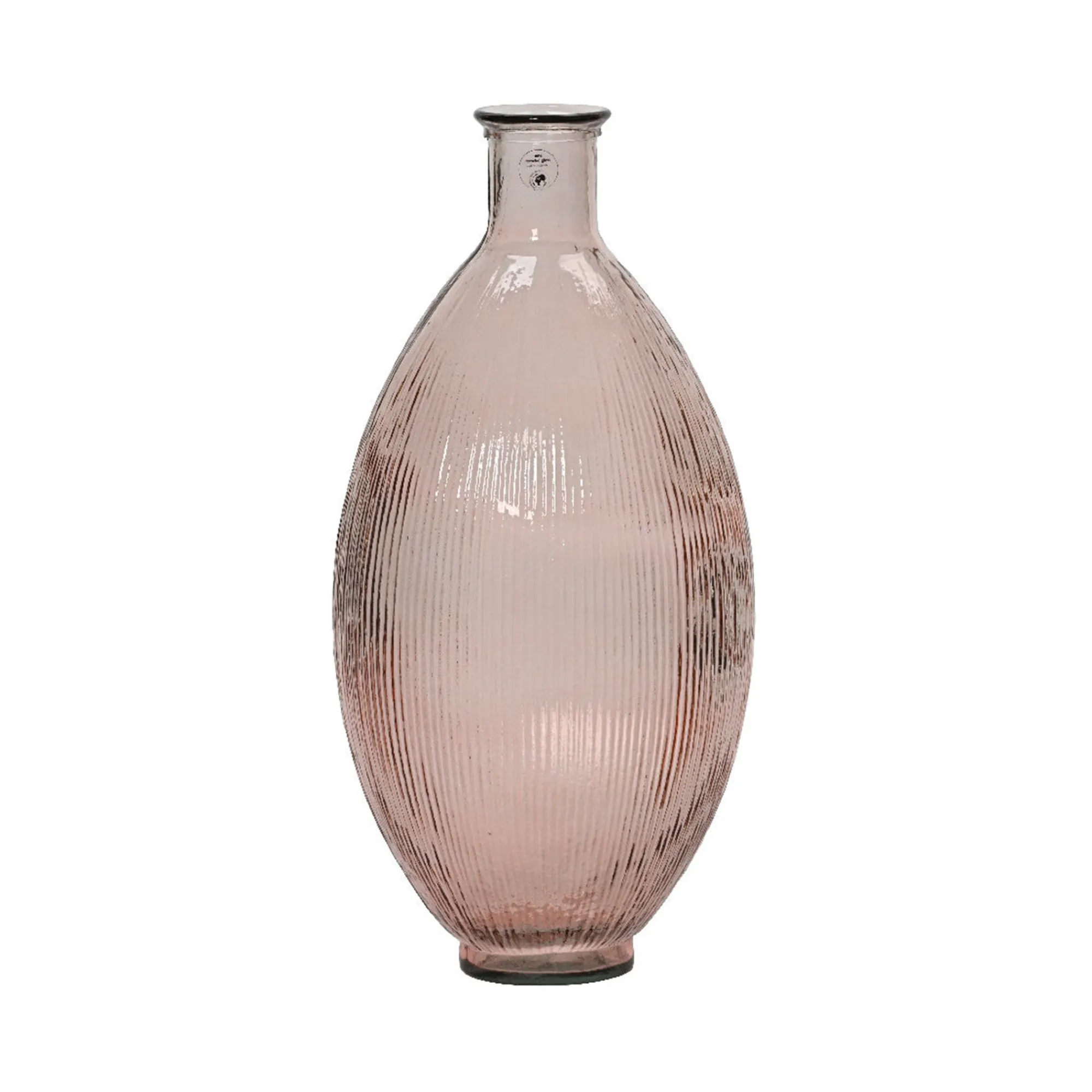Decoris Vazen En Potten>Vaas glas recycle terra 61 cm