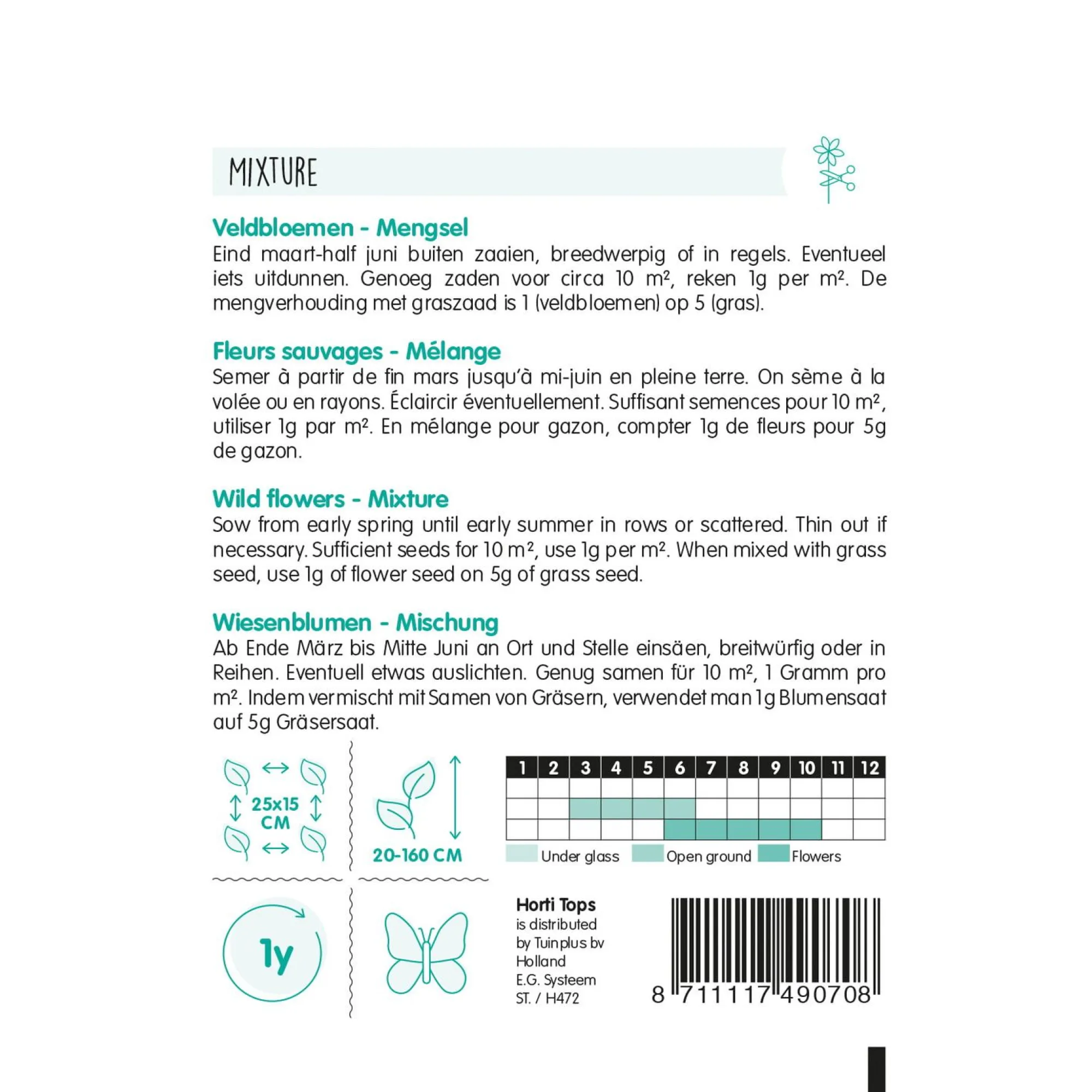 Horti Tops Moestuin>Veldbloemenmengsel 10g