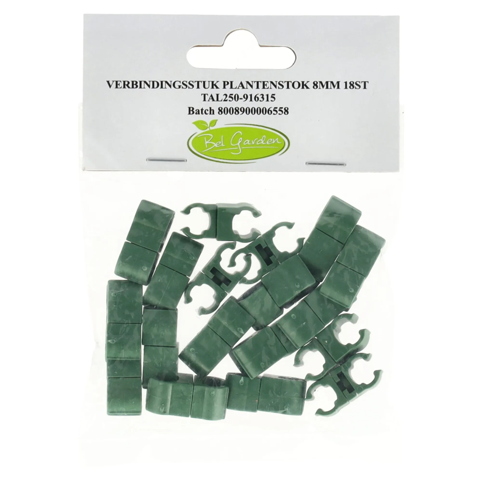 Bel Garden Moestuin>Verbindingsstuk plantenstok 8mm 18st