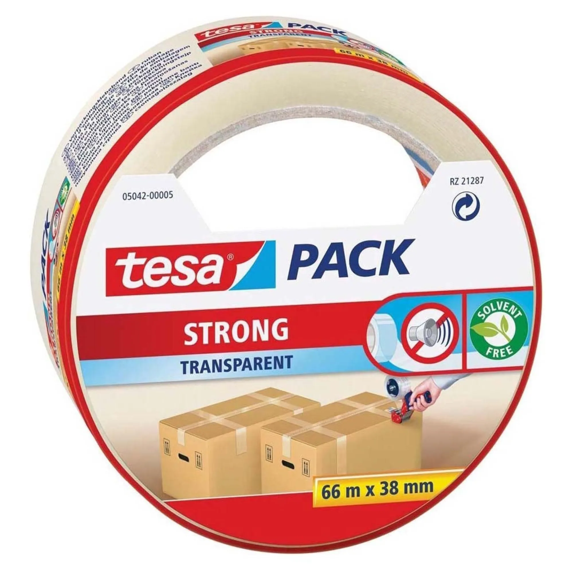 Tesa Bouw>Verpakkingstape trans 38mmx66M
