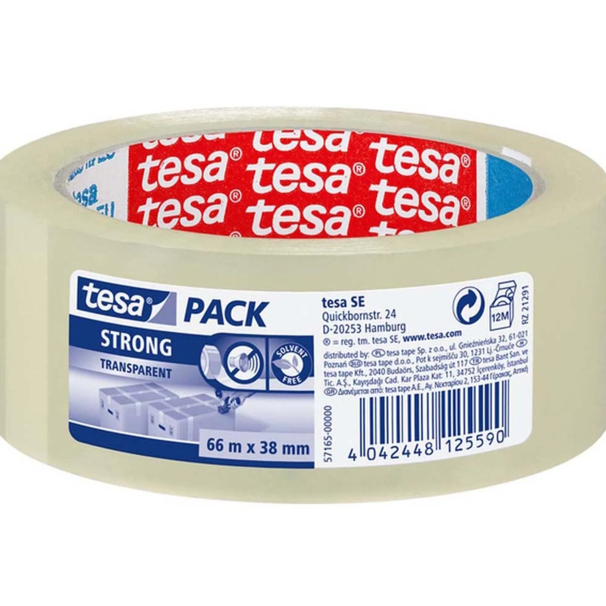 Tesa Bouw>Verpakkingstape trans 38mmx66M