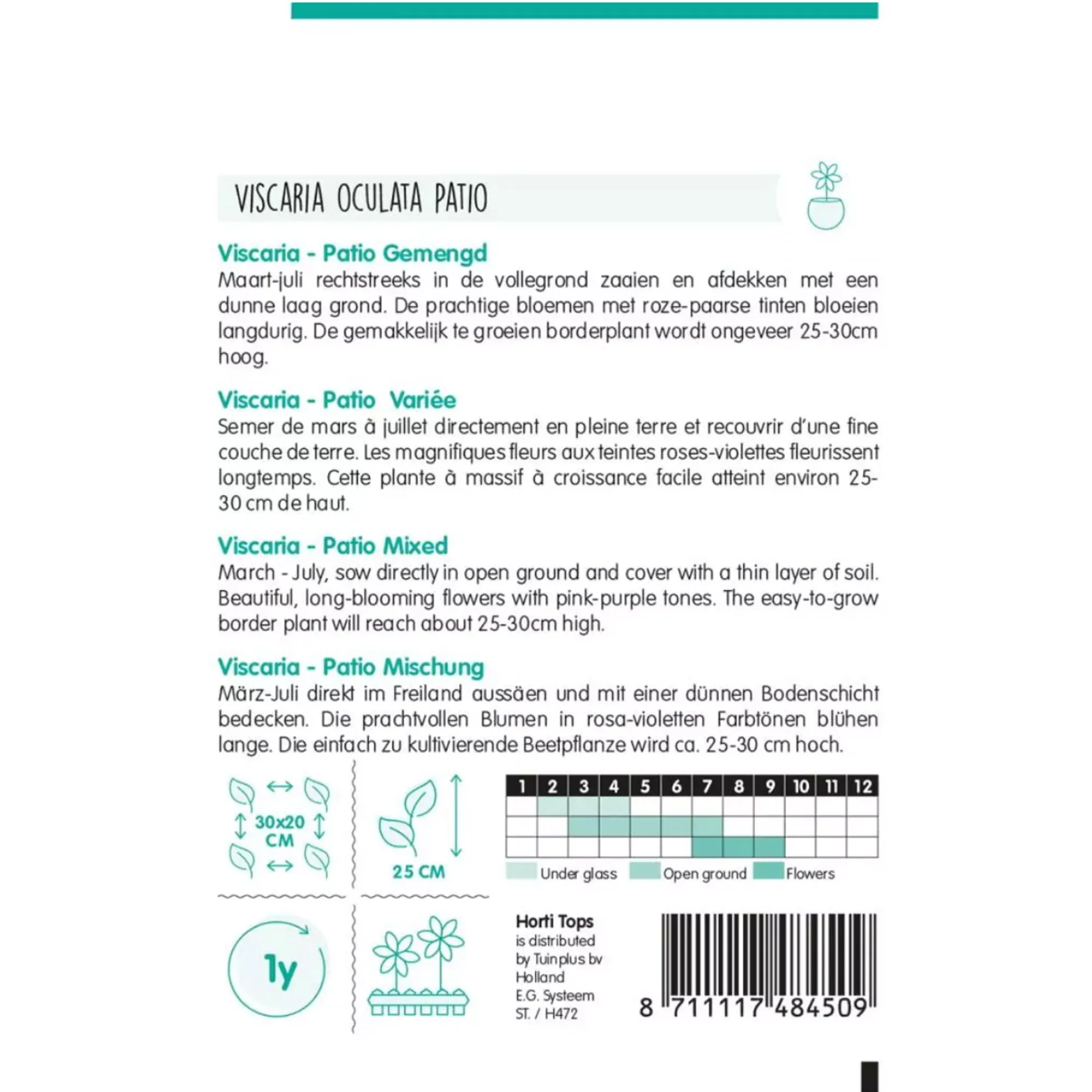 Horti Tops Moestuin>Viscaria Patio mix