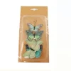 Natural Collections Woondecoratie>Vlinder op clip groen 7 x 4 cm 5st.