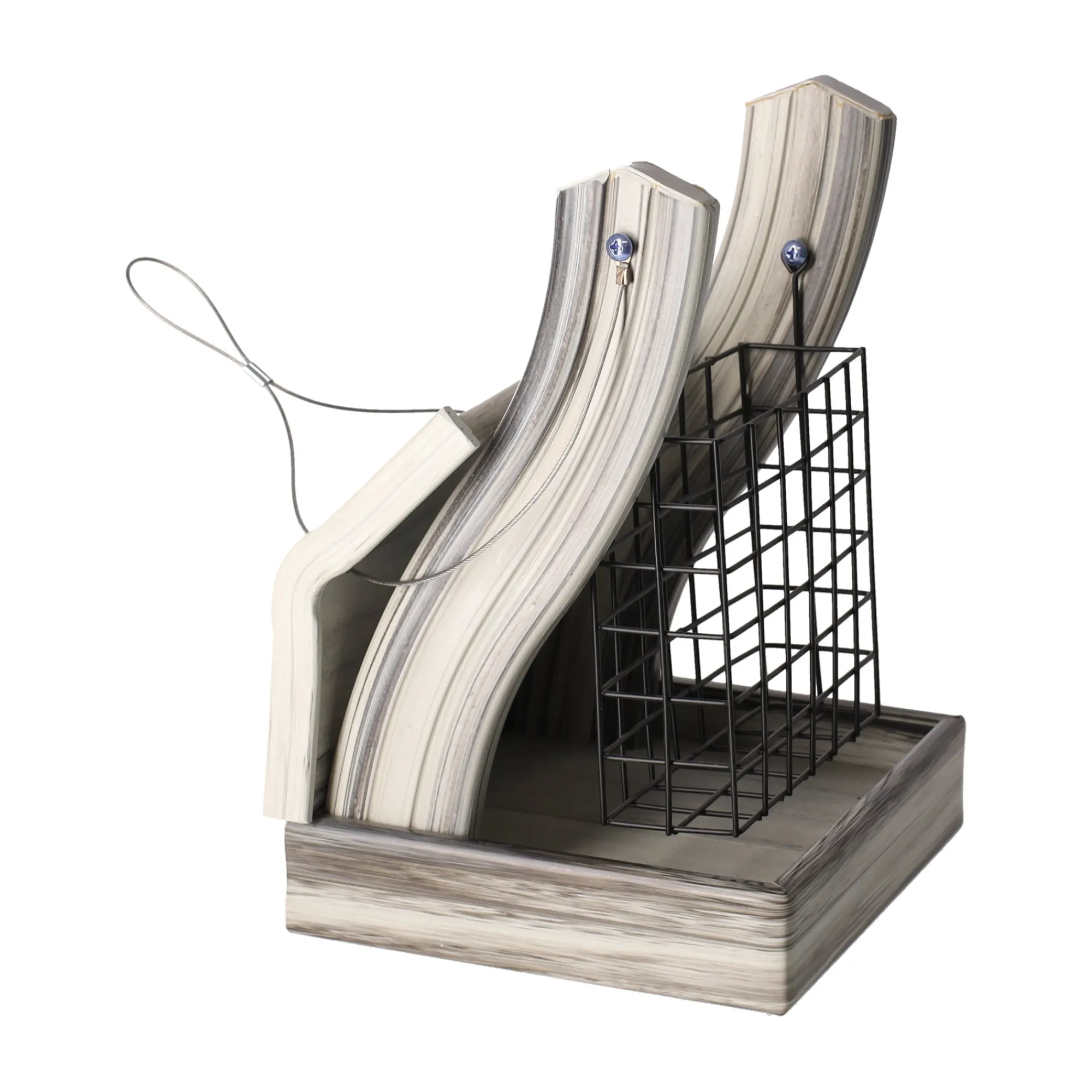 Flamingo Tuinvogels>Voederblokh Darcy wit/grijs 21x18,5x26,5cm