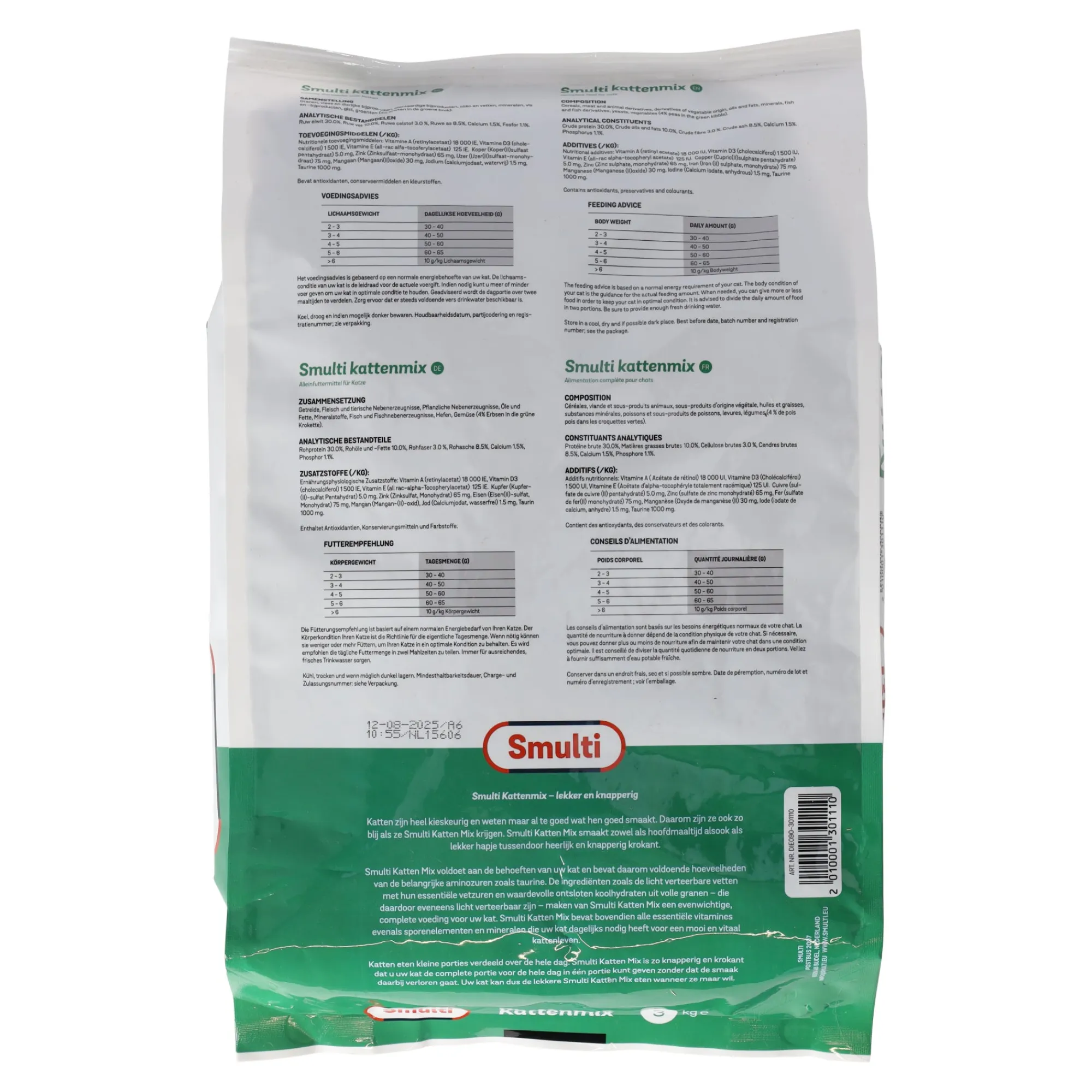 Smulti Kattenvoer>Voer kat mix 3 kg