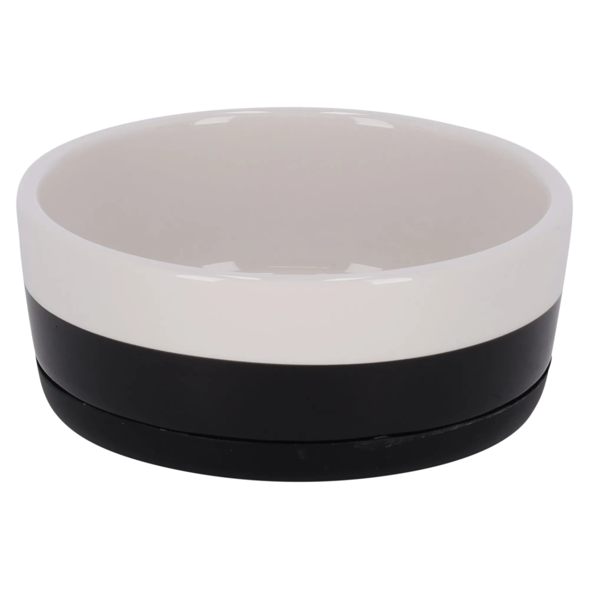 Friendly Pet Drink- En Voerbak Hond>Voerbak hond kera slip 14cm zwart/wit